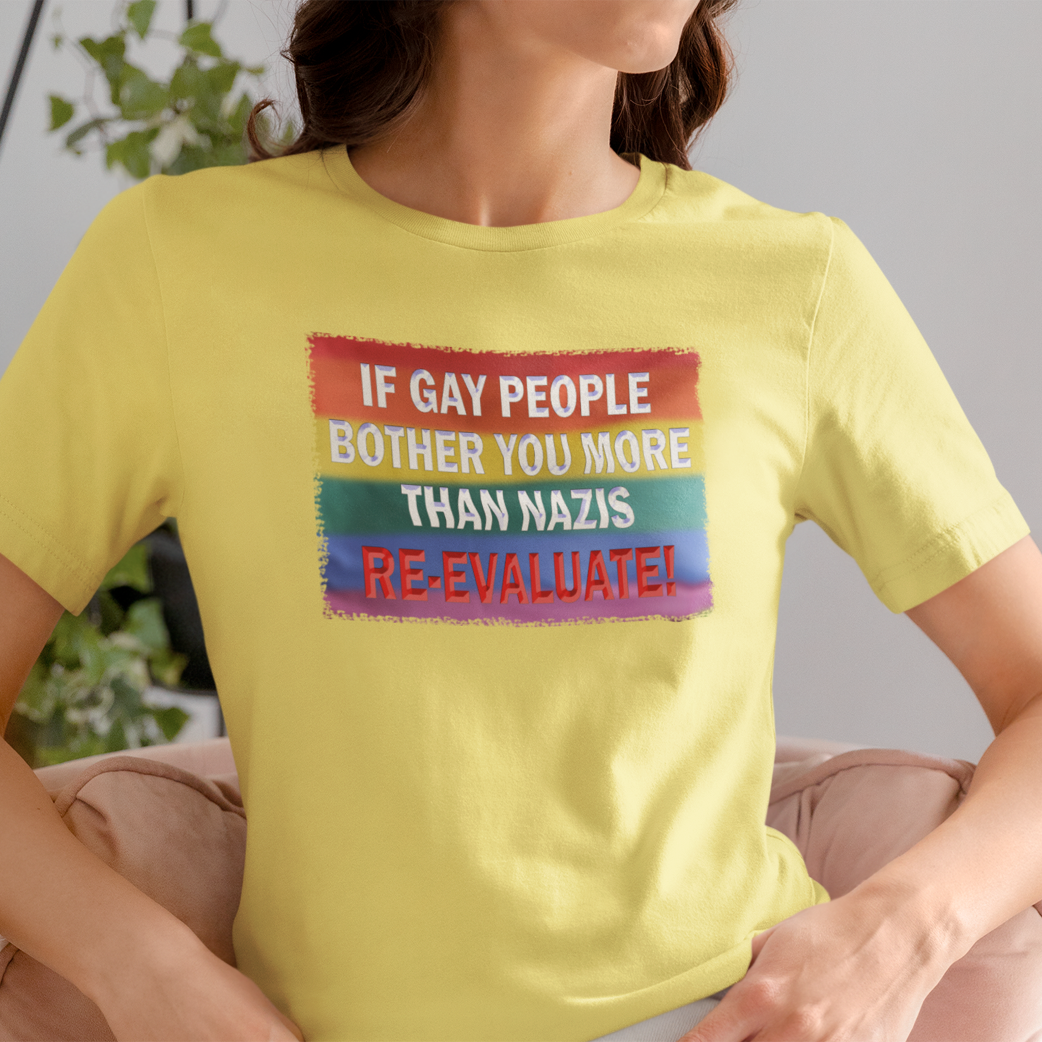 RE-EVALUATE T-SHIRT/YELLOW