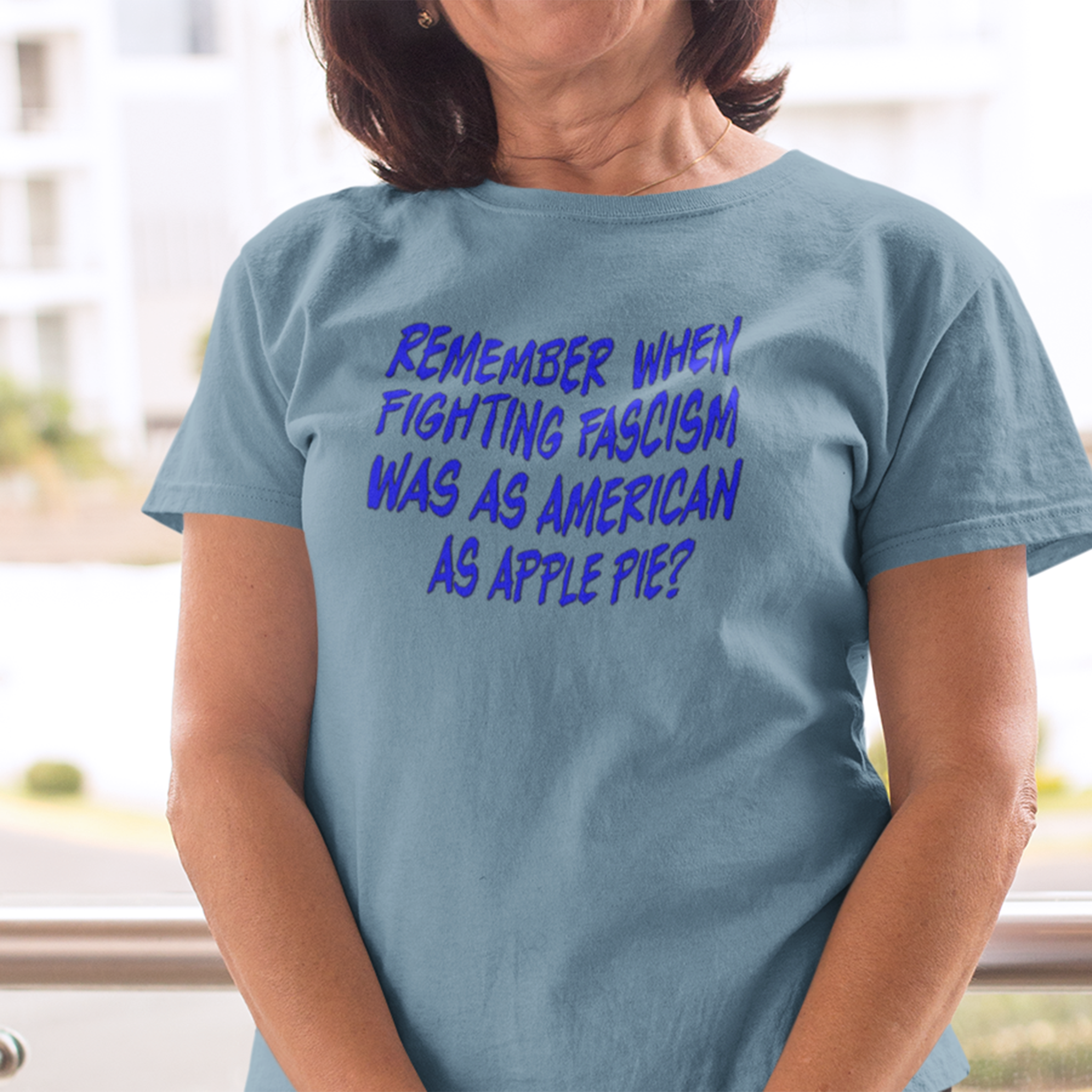 REMEMBER WHEN T-SHIRT/STEEL BLUE