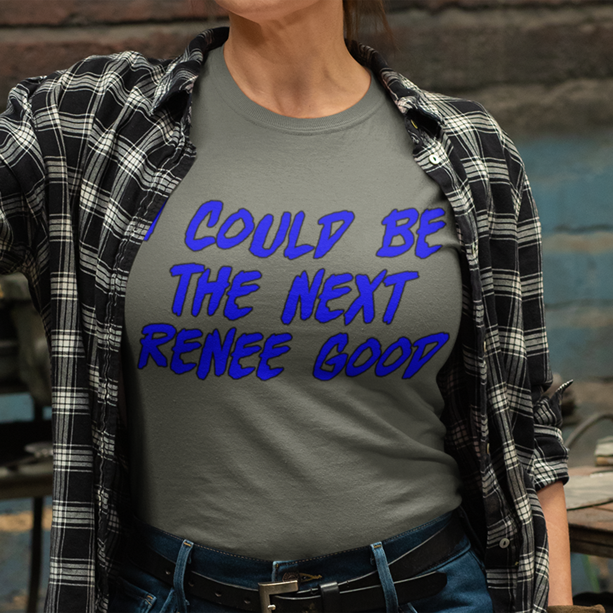 RENEE GOOD T-SHIRT/ARMY