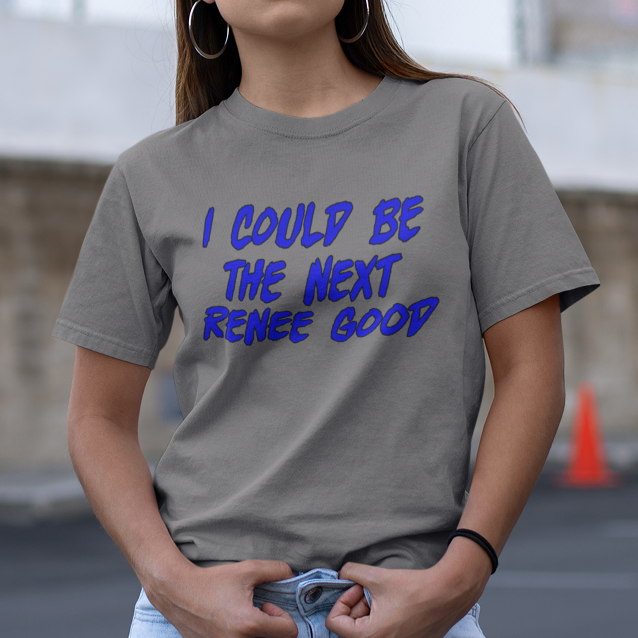 RENEE GOOD T-SHIRT/ASPHALT