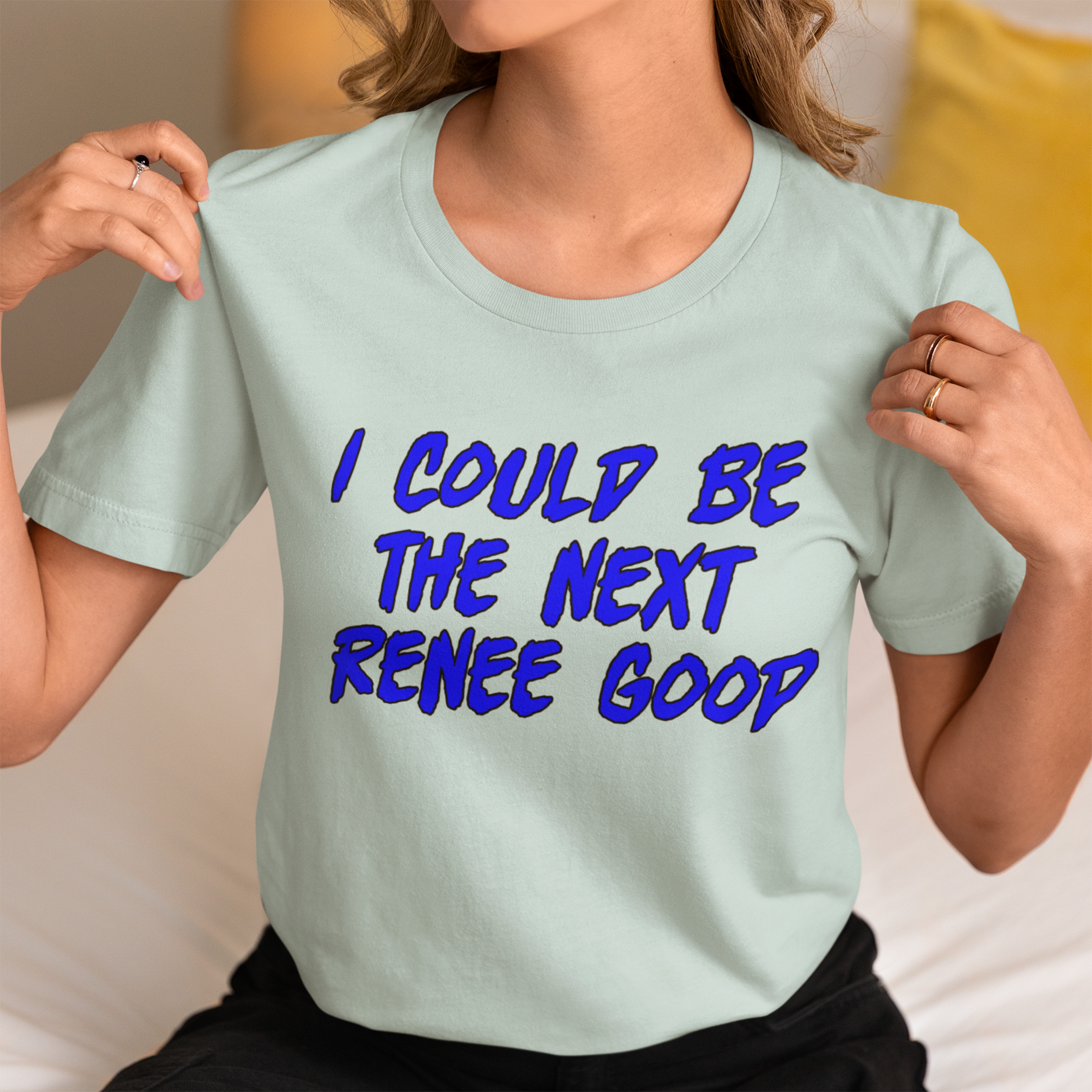 RENEE GOOD T-SHIRT/HEATHER ICE BLUE
