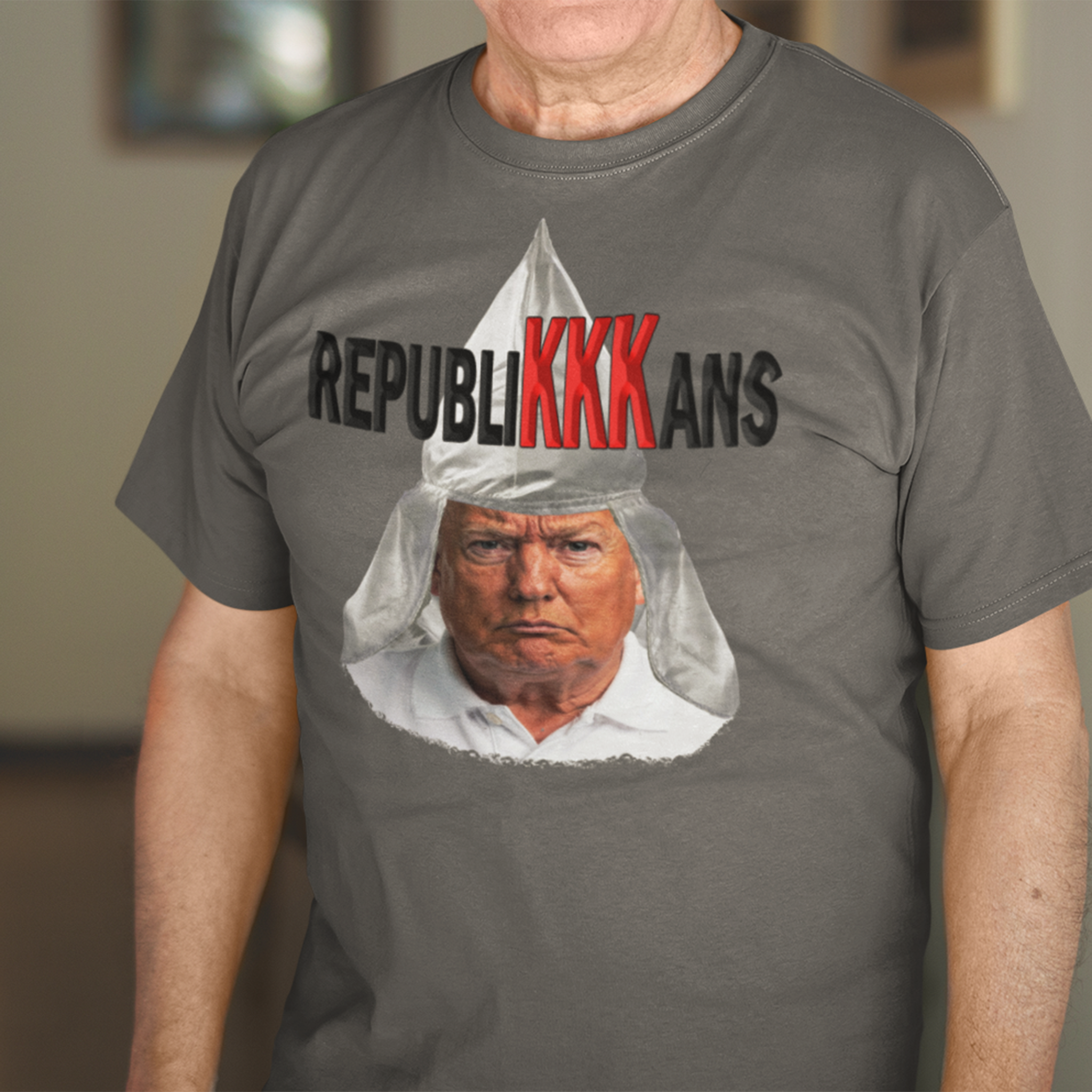 REPUBLIKKKANS T-SHIRT/DEEP HEATHER