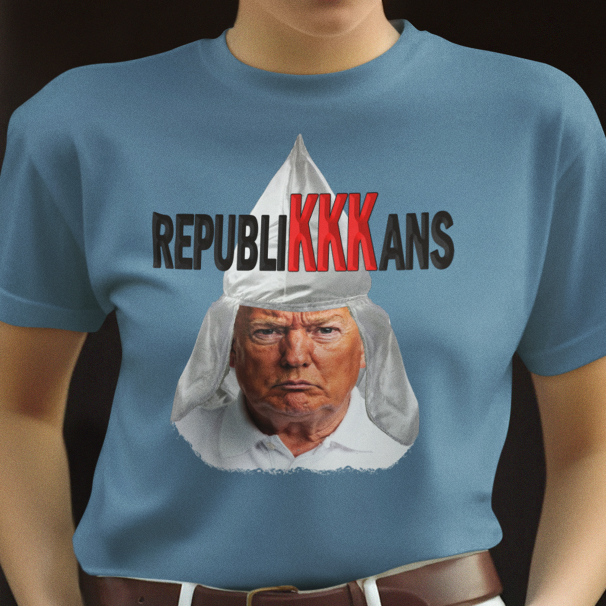REPUBLIKKKANS T-SHIRT/STEEL BLUE