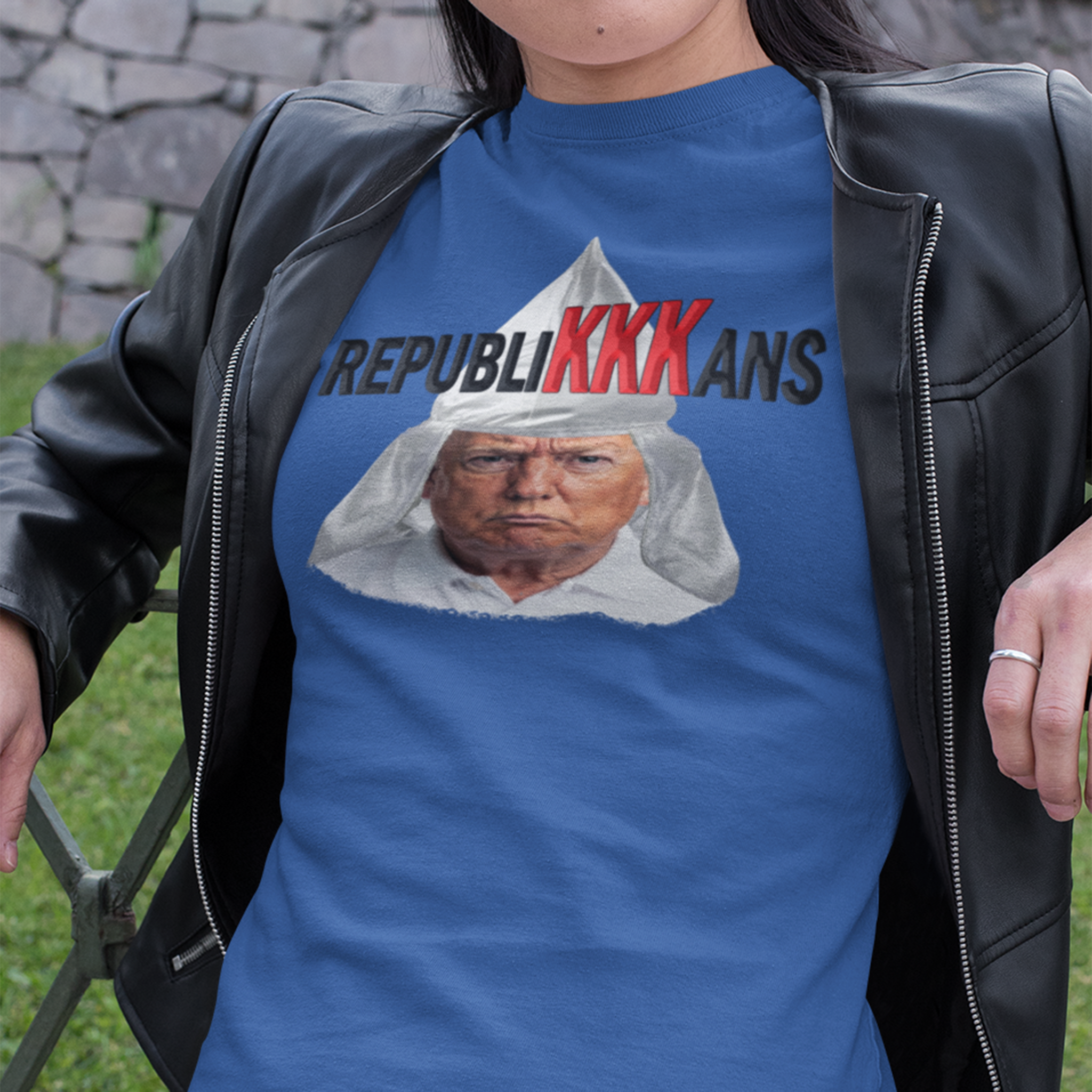 REPUBLIKKKANS T-SHIRT/HEATHER TRUE ROYAL