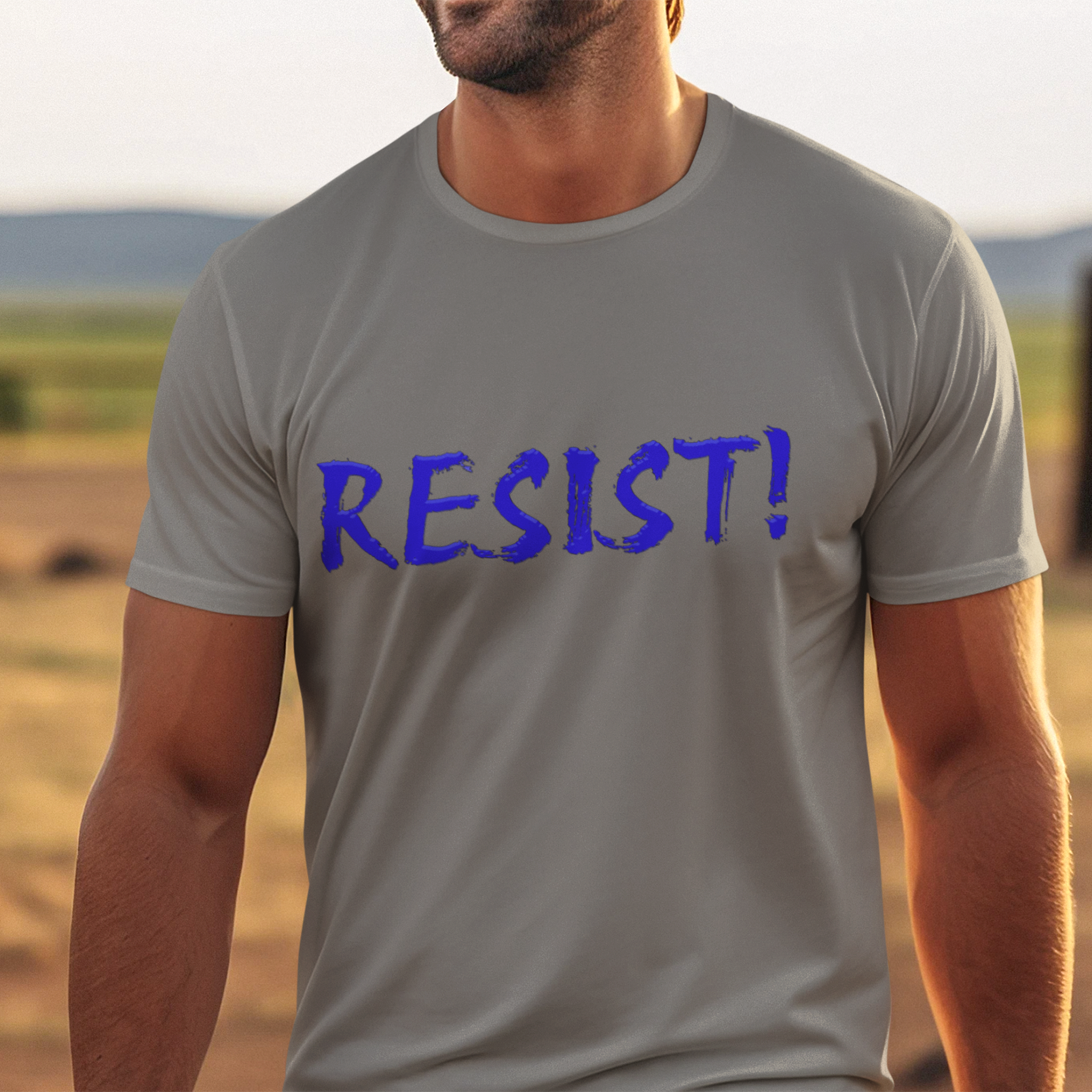 RESIST! T-SHIRT/DEEP HEATHER
