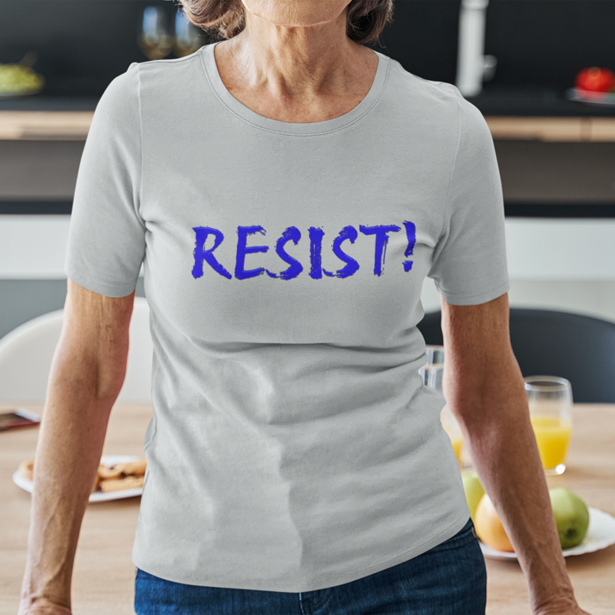RESIST! T-SHIRT/SILVER
