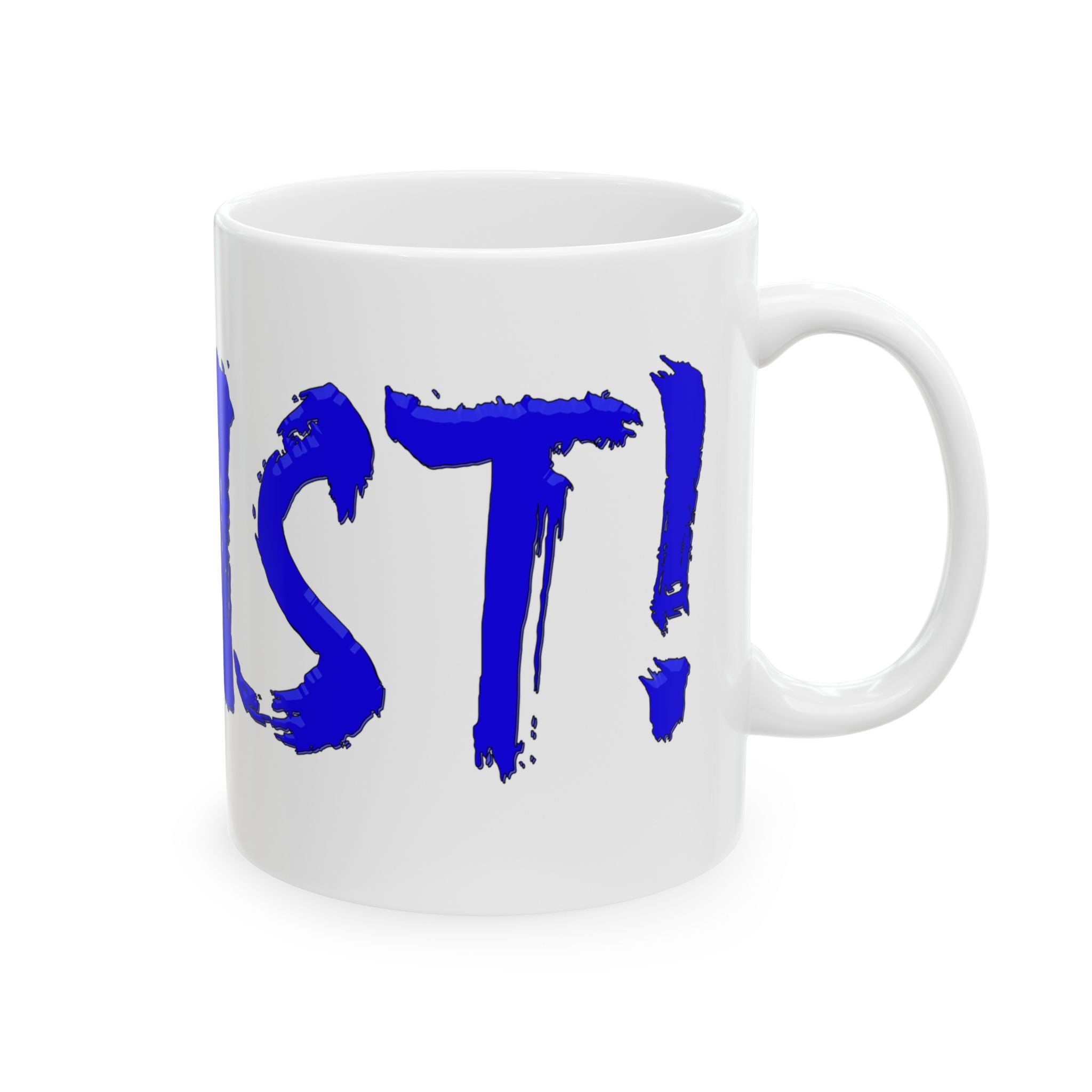 RESIST BLUE CERAMIC MUG/WHITE