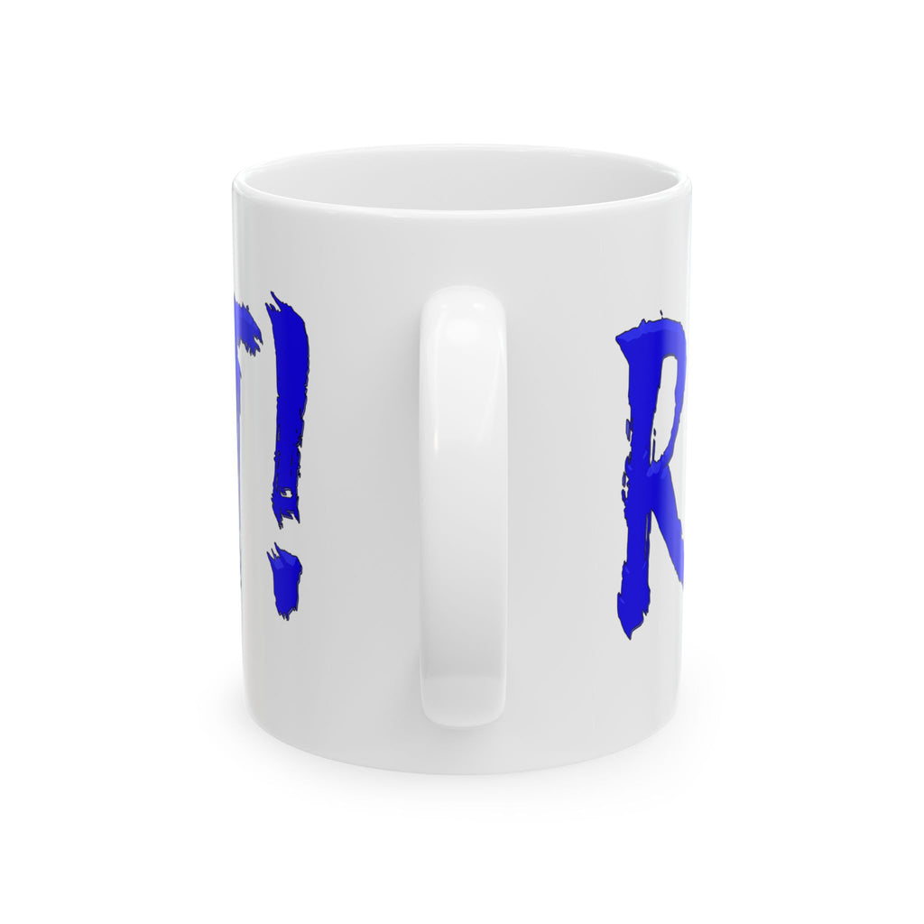 RESIST BLUE CERAMIC MUG/WHITE
