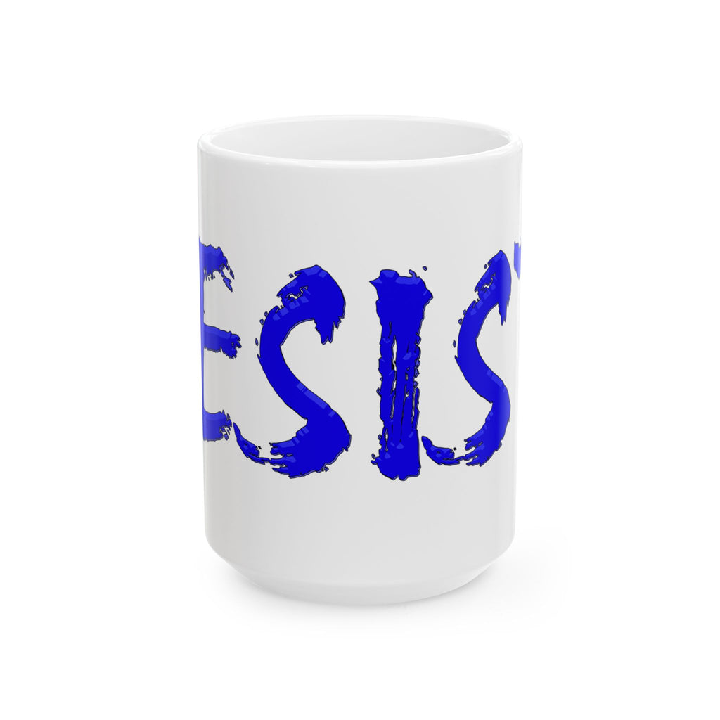 RESIST BLUE CERAMIC MUG/WHITE