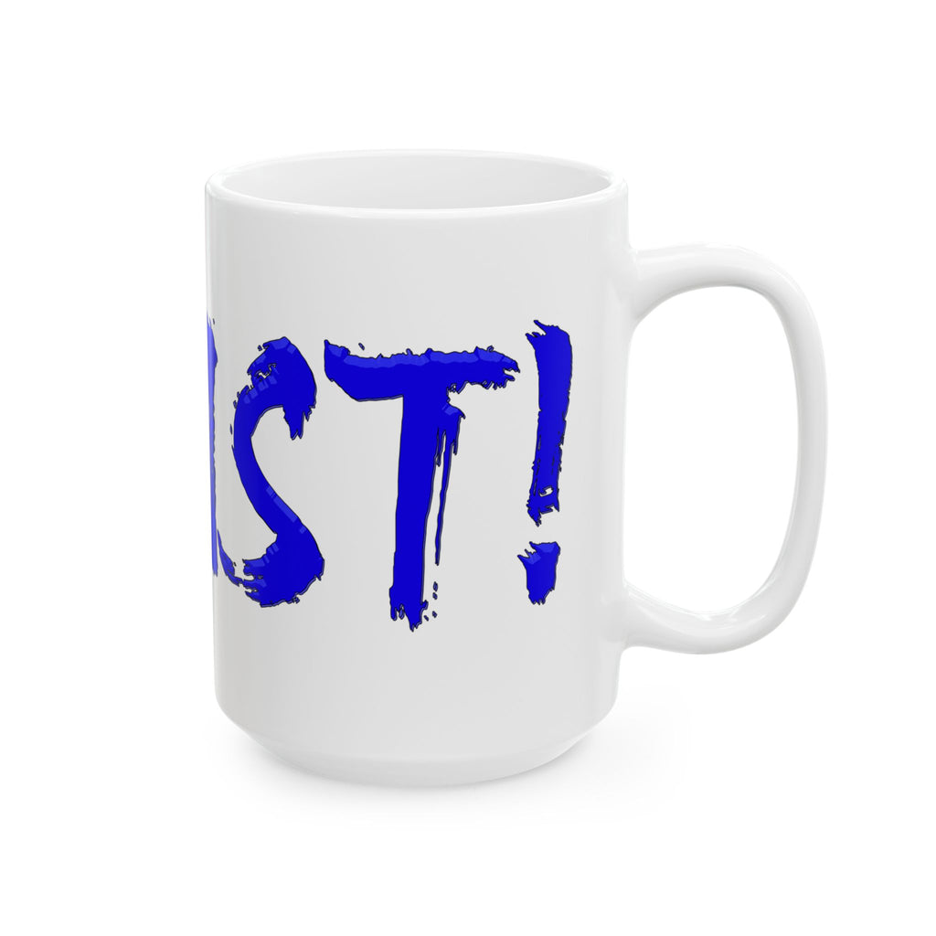 RESIST BLUE CERAMIC MUG/WHITE