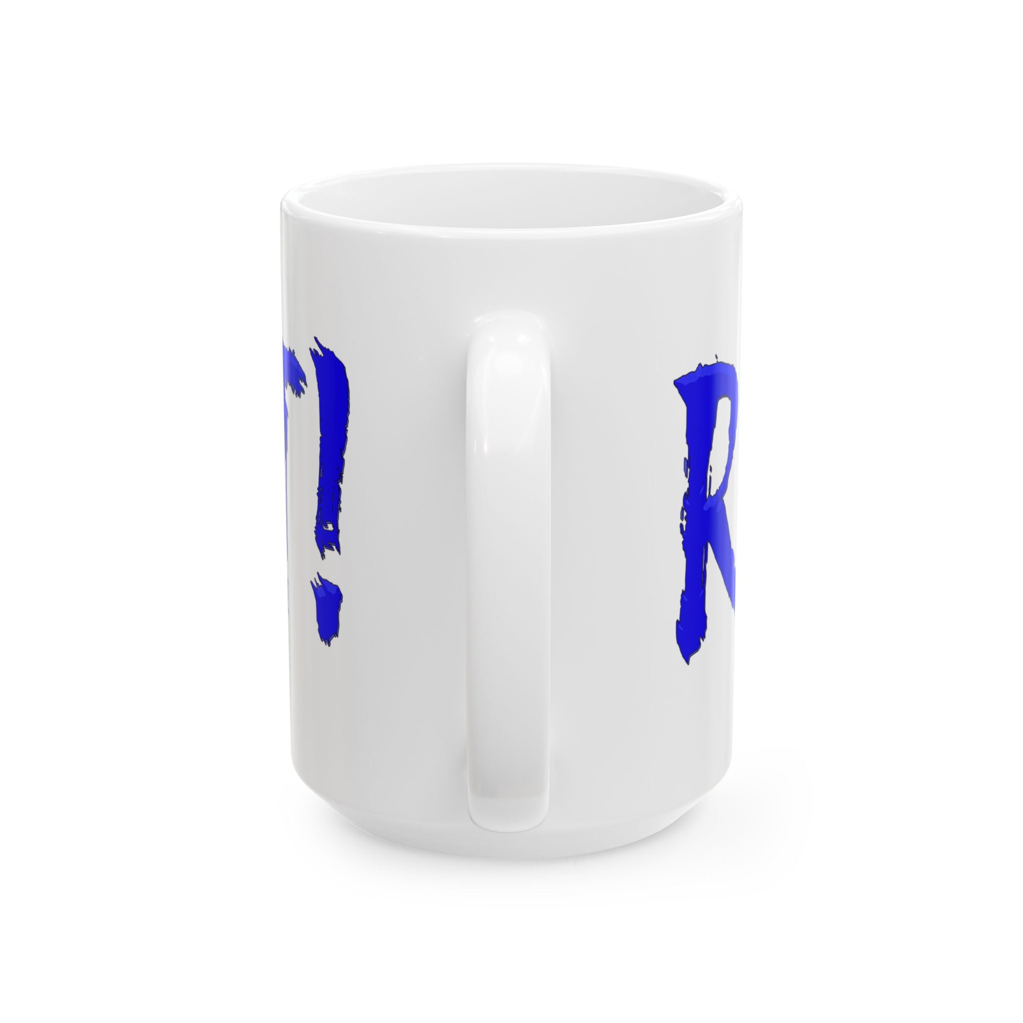 RESIST BLUE CERAMIC MUG/WHITE