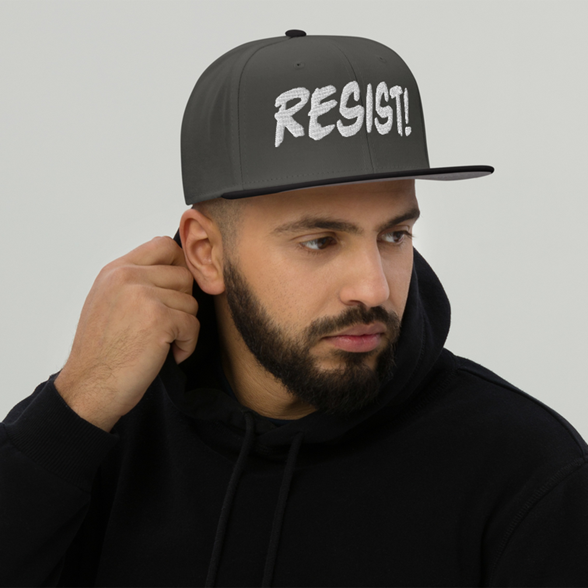 RESIST! SNAPBACK CAP/Black/Charcoal gray/Charcoal gray