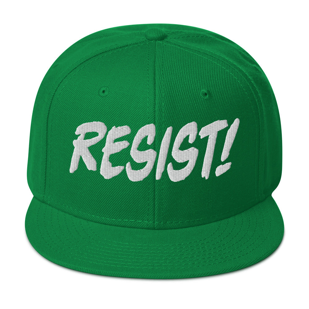 RESIST! SNAPBACK CAP/Kelly green