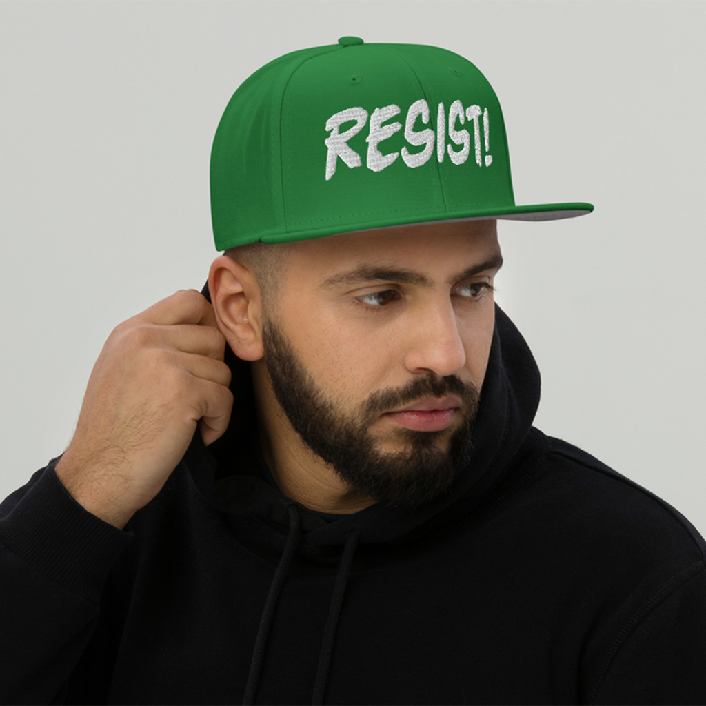 RESIST! SNAPBACK CAP/Kelly green