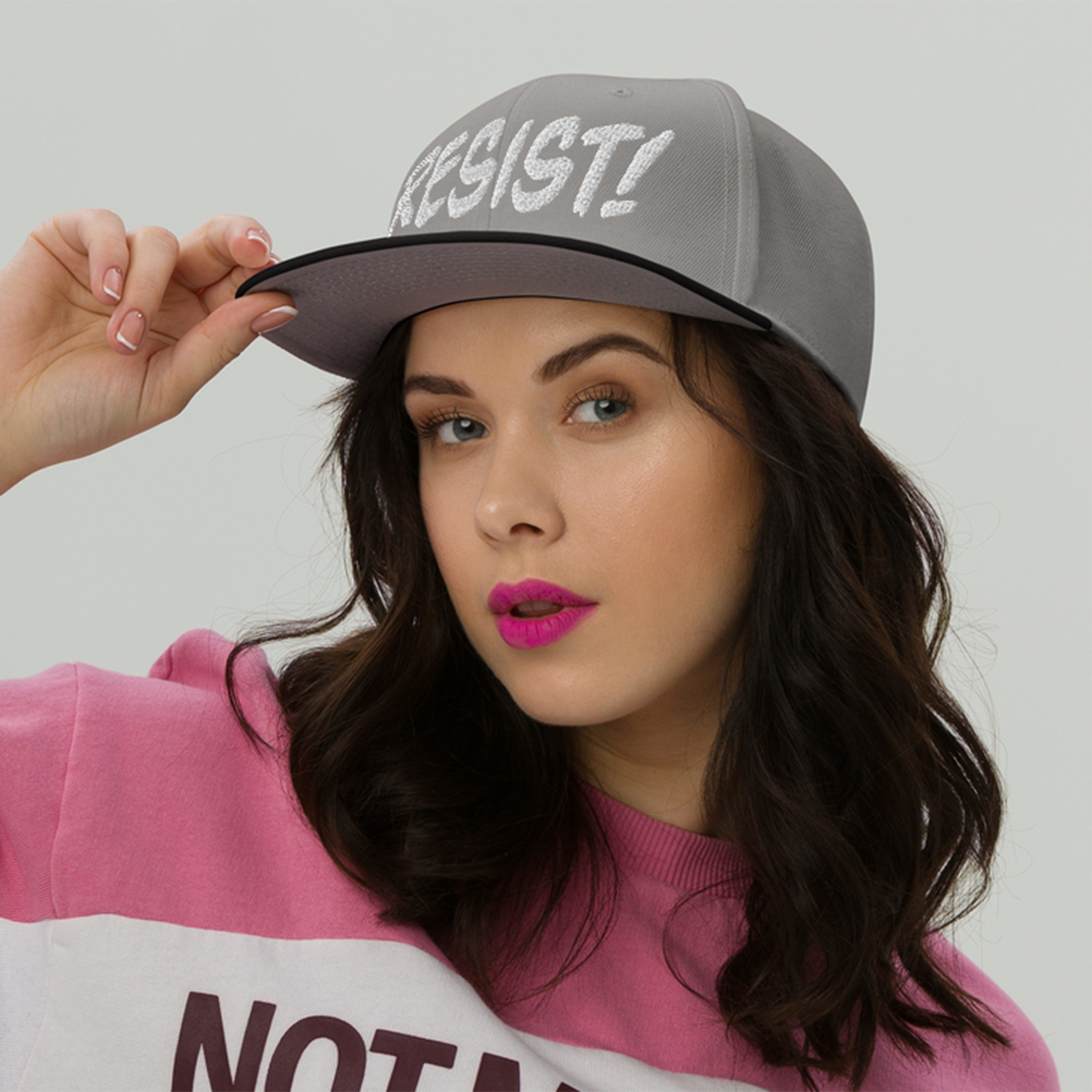 RESIST! SNAPBACK CAP/Black/Gray/Gray
