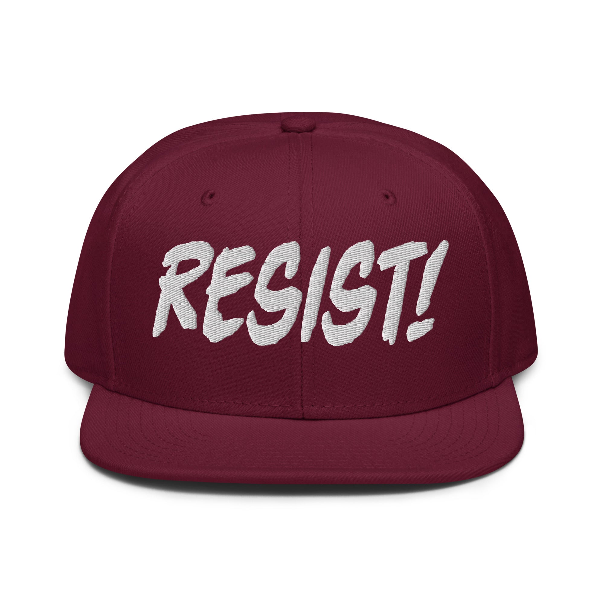 RESIST! SNAPBACK CAP/Burgundy maroon