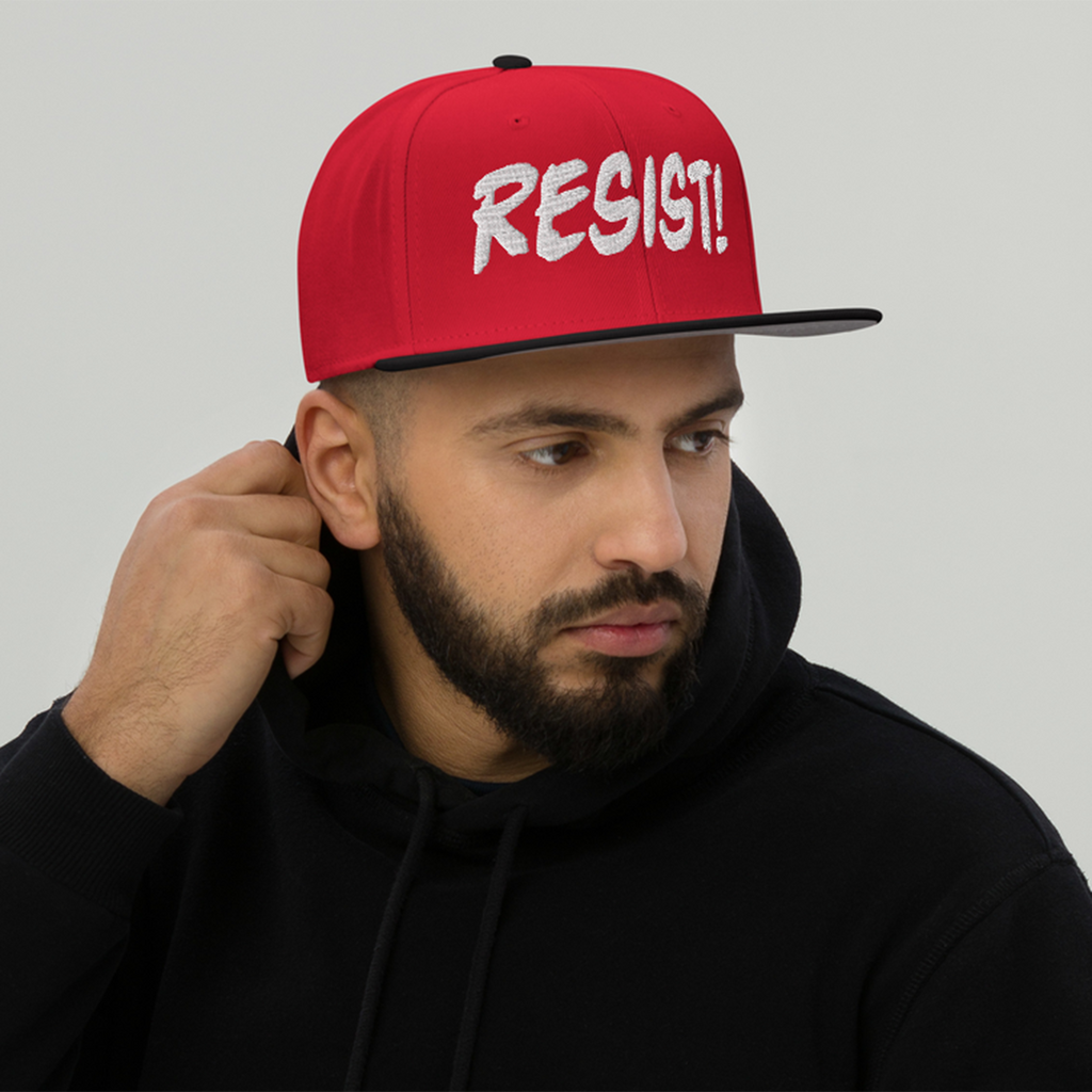 RESIST! SNAPBACK CAP/Black/Red/Red