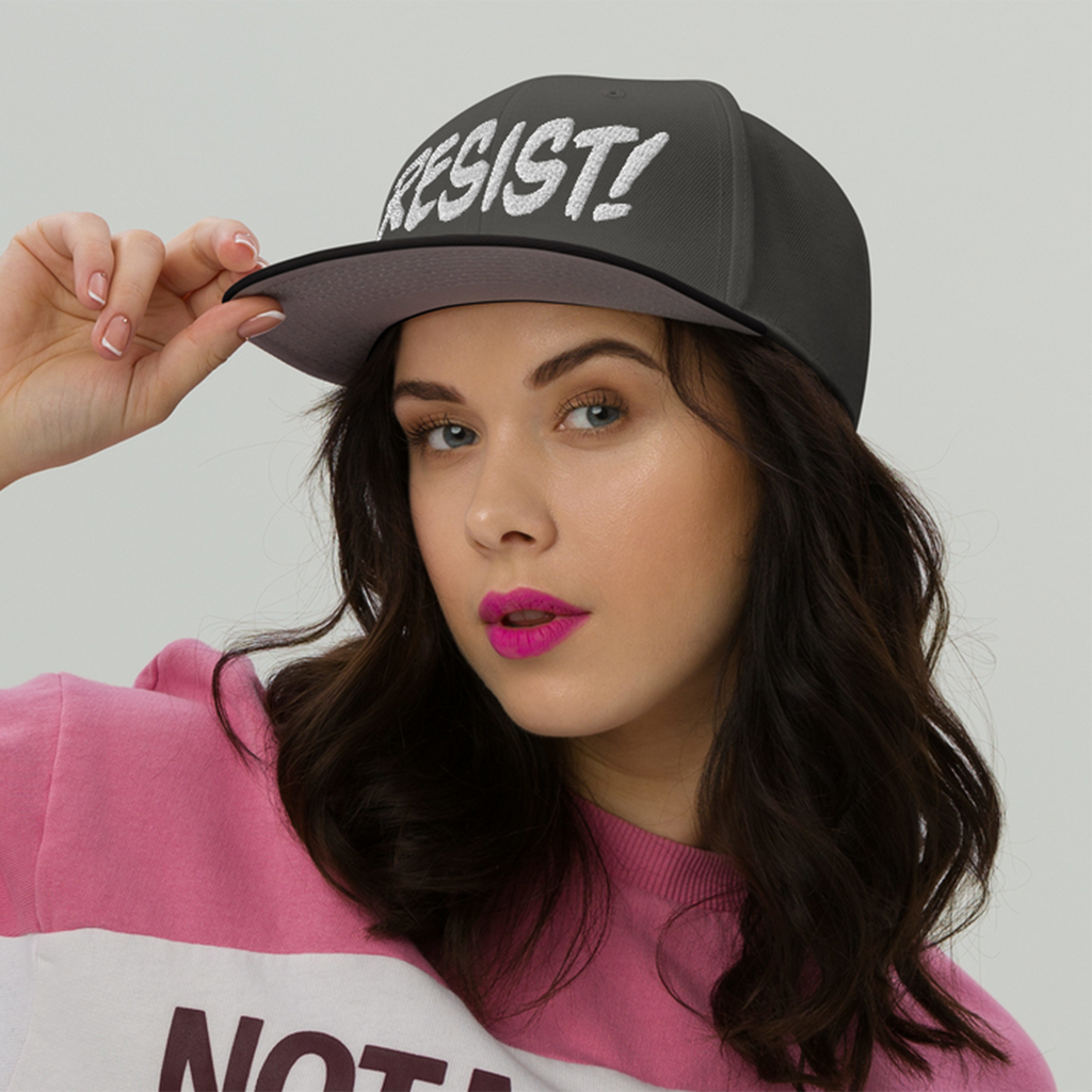 RESIST! SNAPBACK CAP/Black/Charcoal gray/Charcoal gray