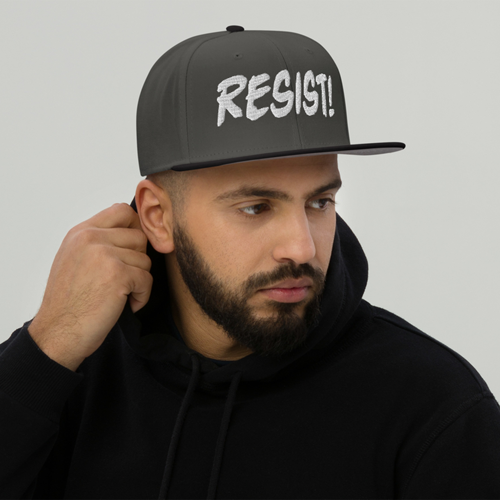 RESIST! SNAPBACK CAP/Black/Charcoal gray/Charcoal gray