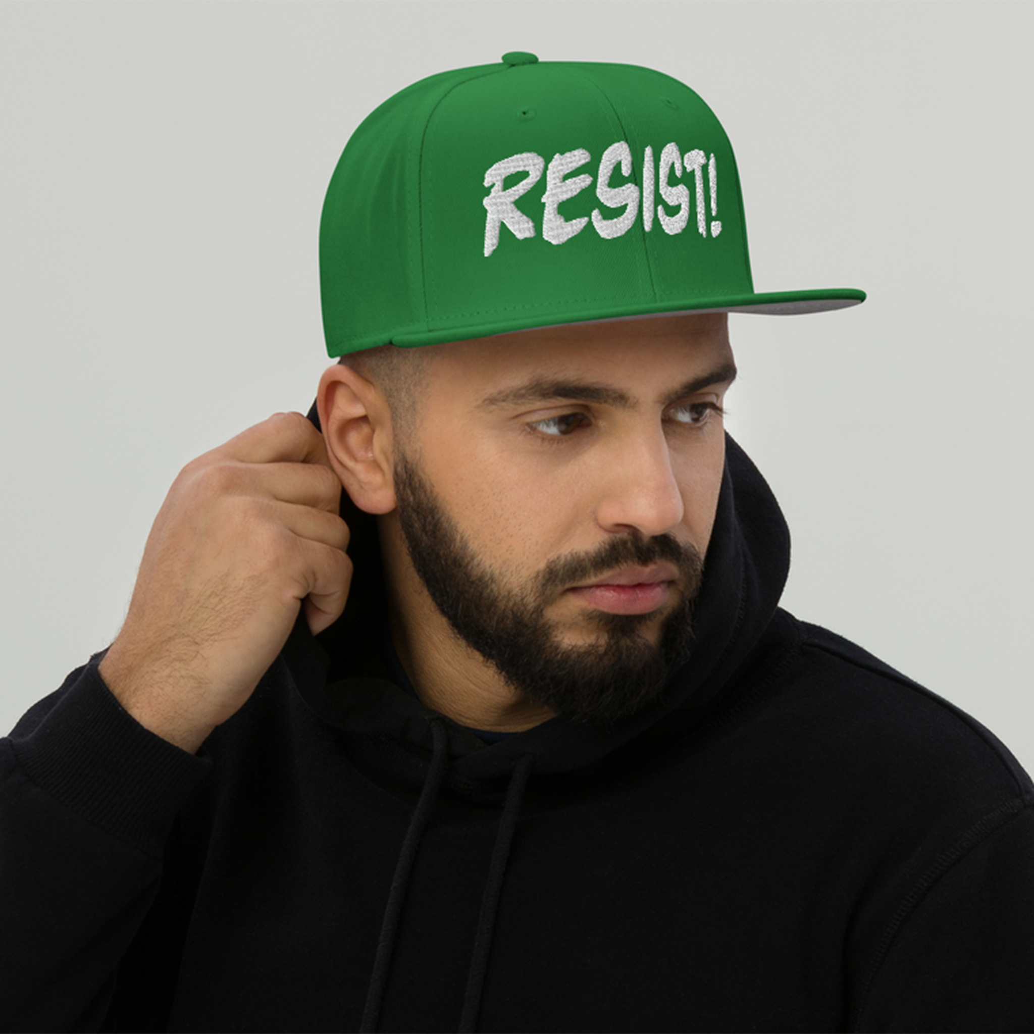 RESIST! SNAPBACK CAP/Kelly green