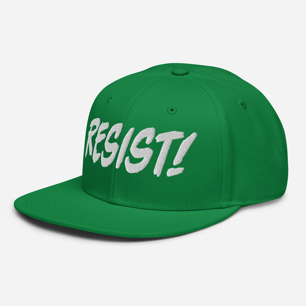 RESIST! SNAPBACK CAP/Kelly green