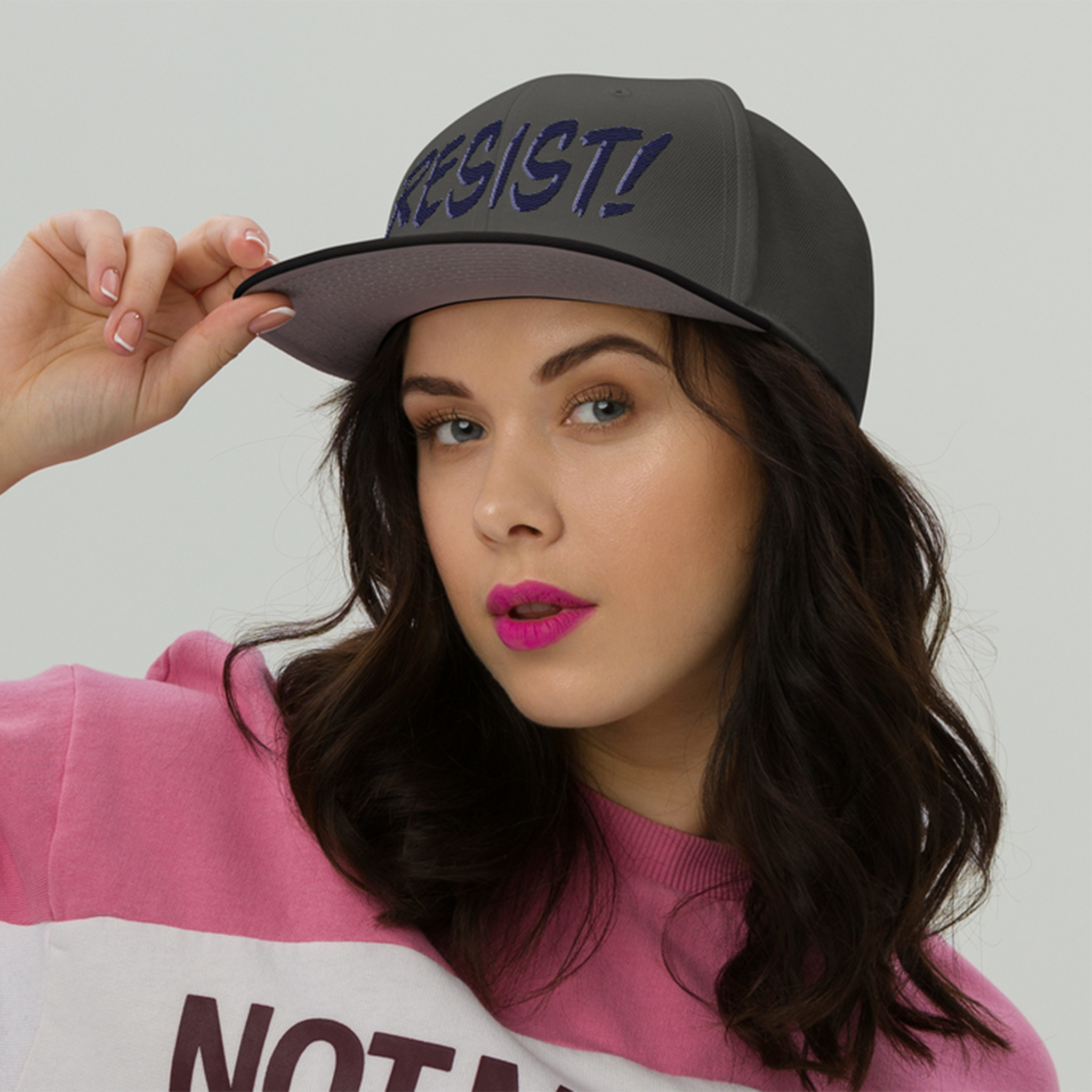 RESIST! SNAPBACK CAP/Black/Charcoal gray/Charcoal gray
