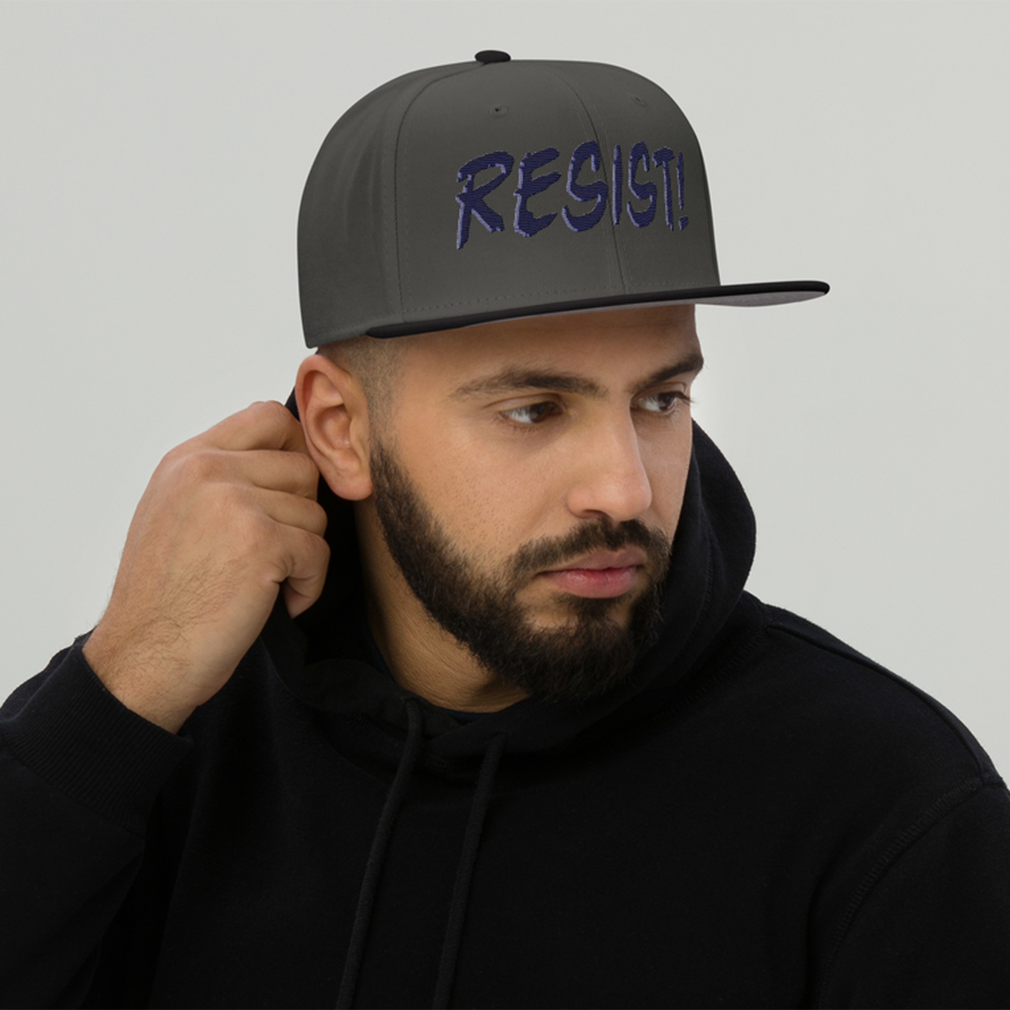 RESIST! SNAPBACK CAP/Black/Charcoal gray/Charcoal gray