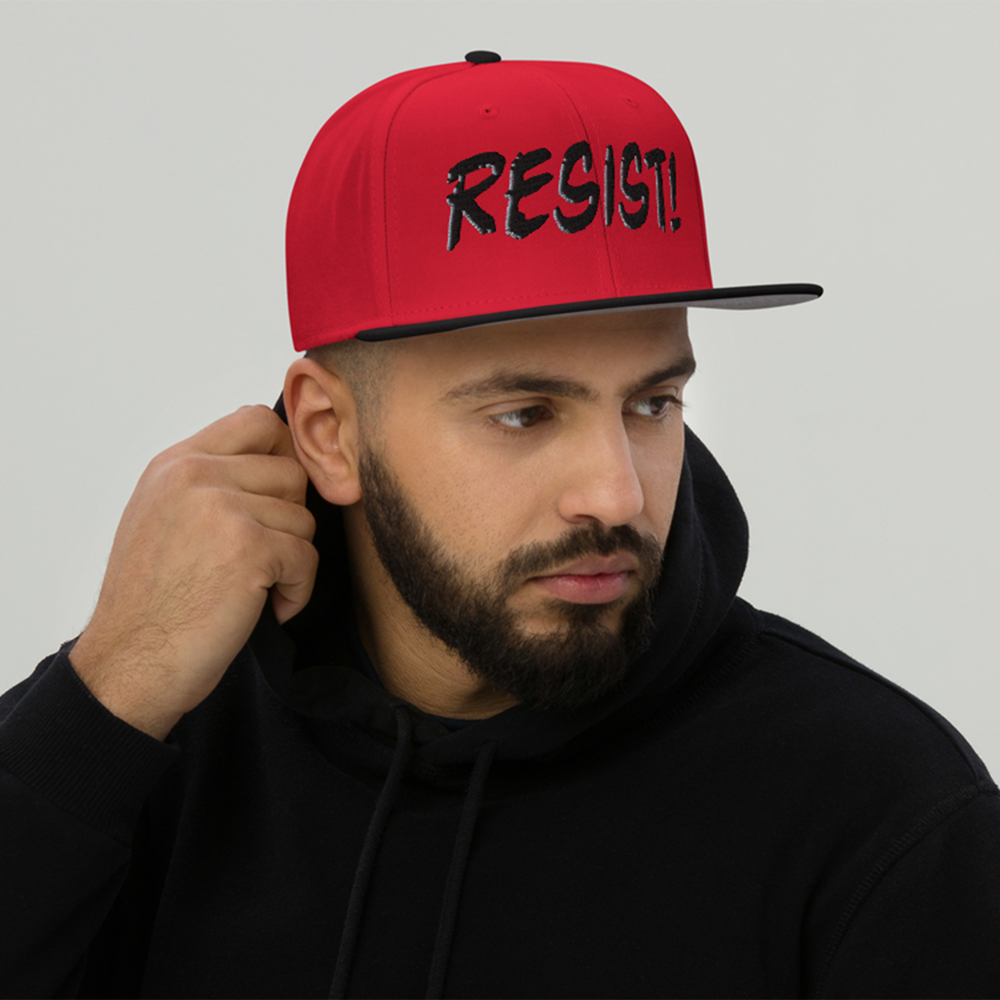 RESIST! SNAPBACK CAP/Black/Red/Red
