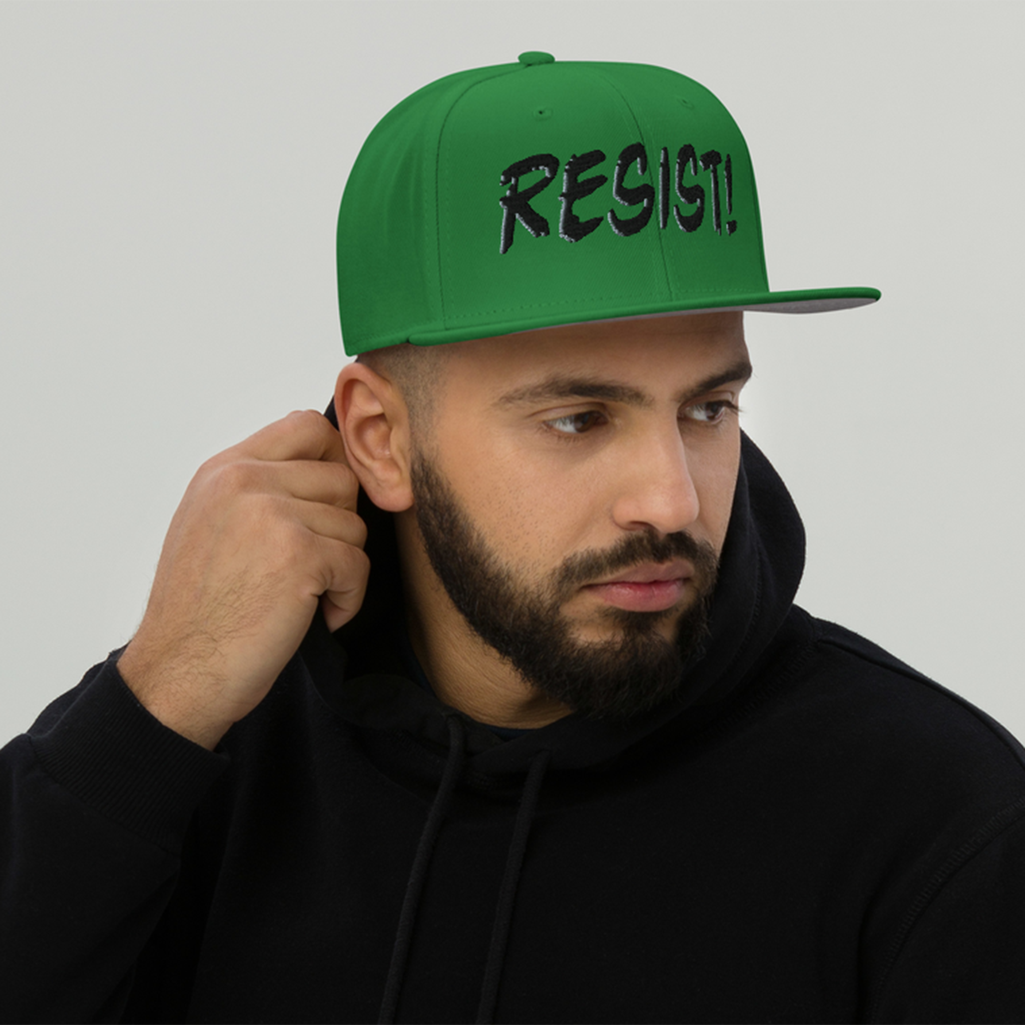 RESIST! SNAPBACK CAP/Kelly green
