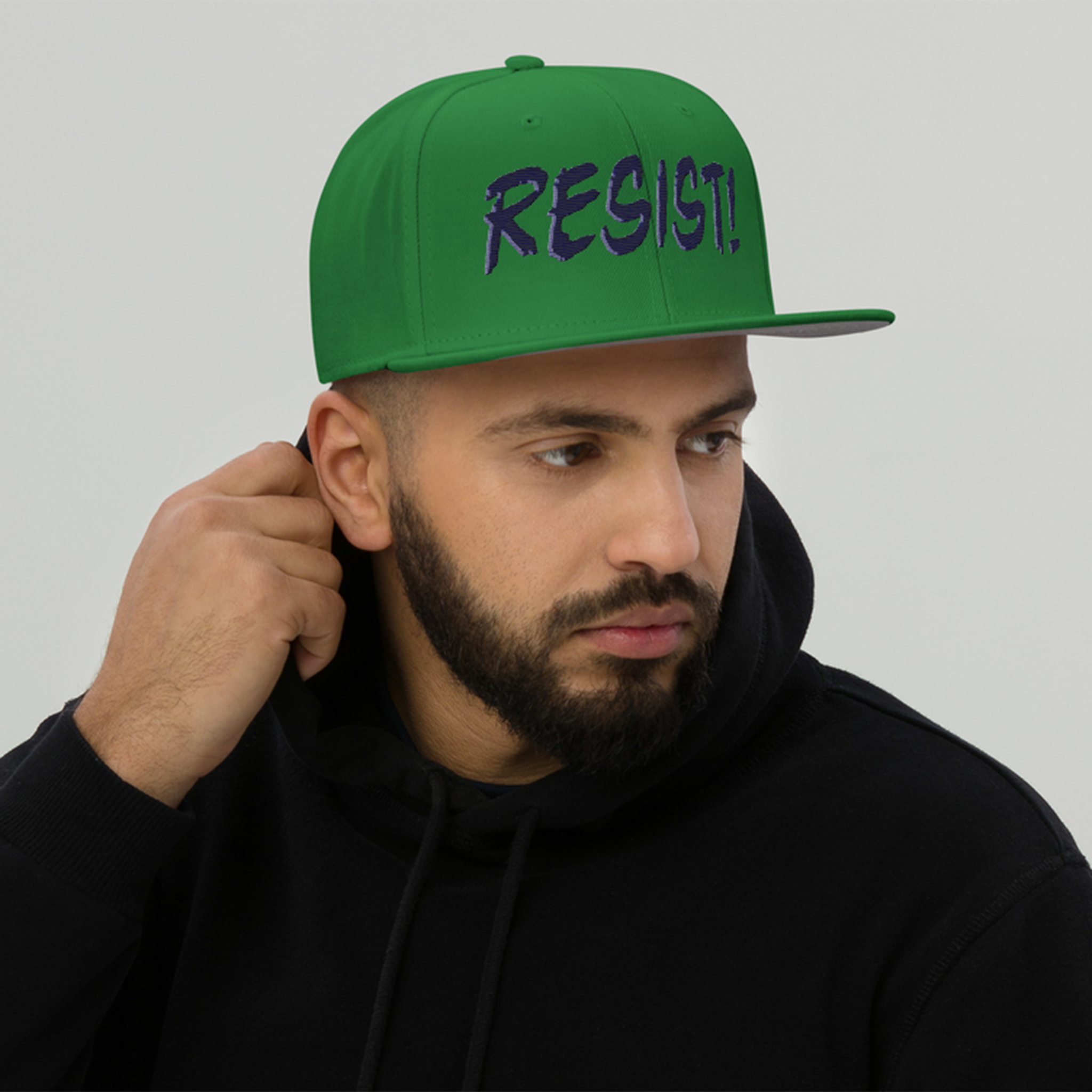 RESIST! SNAPBACK CAP/Kelly green