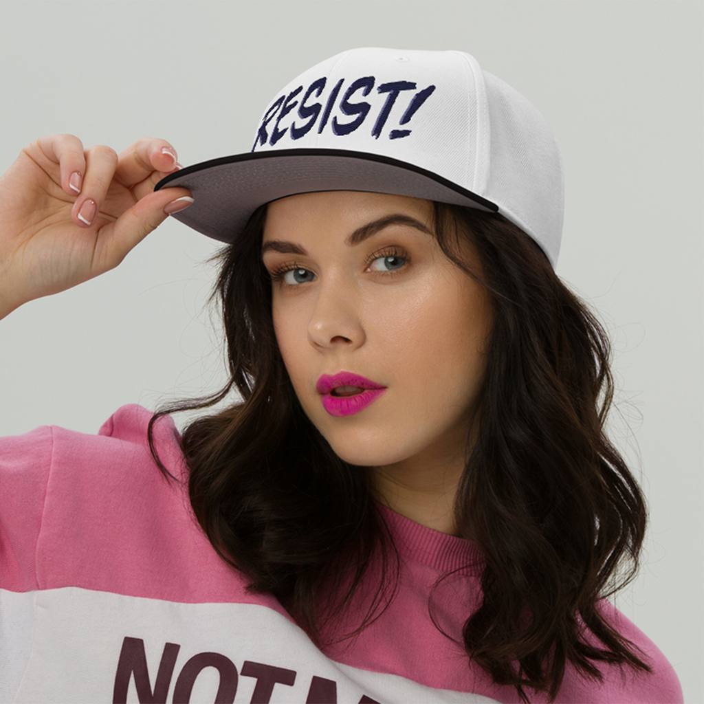 RESIST! SNAPBACK CAP/Black/White/White