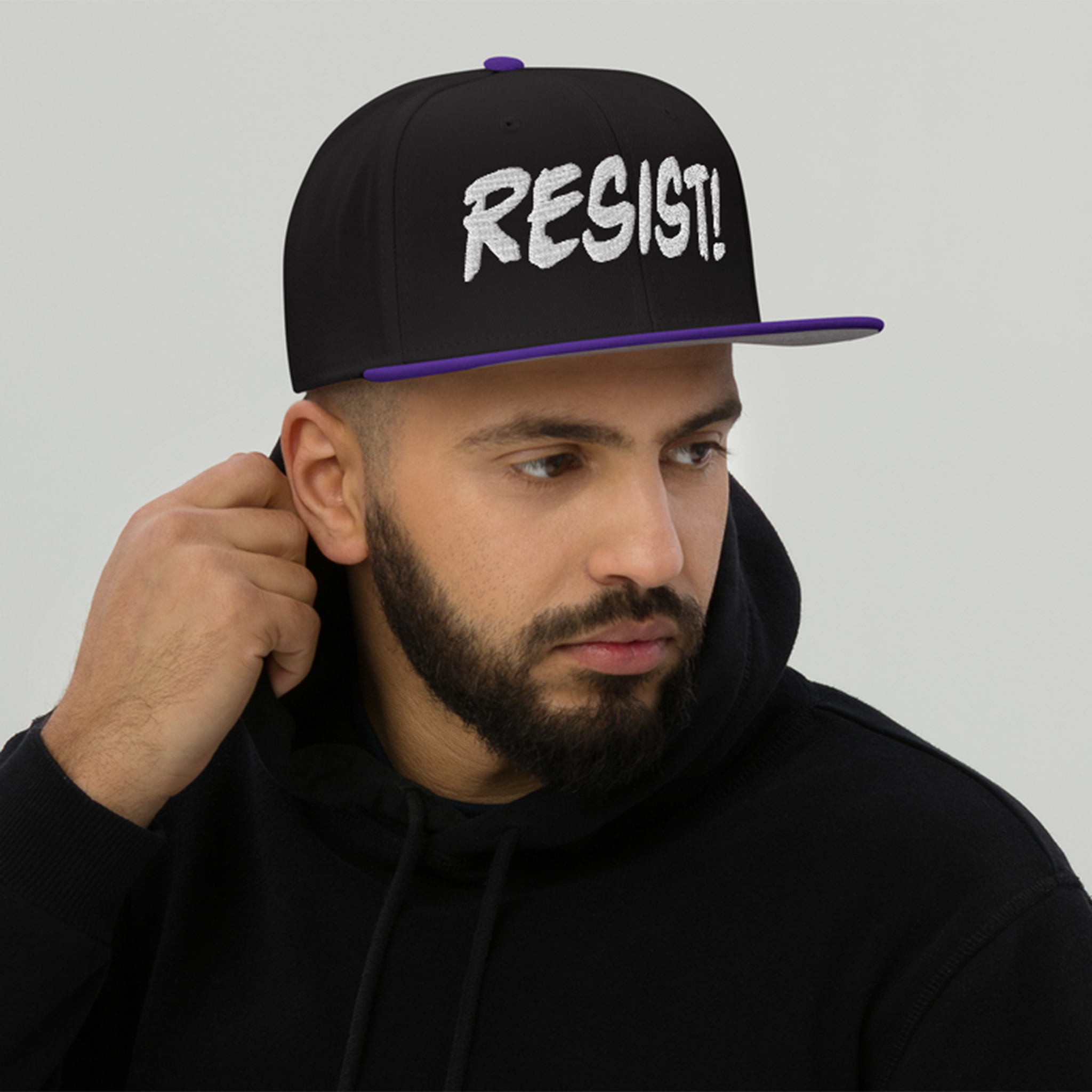 RESIST! SNAPBACK CAP/Purple/Black/Black