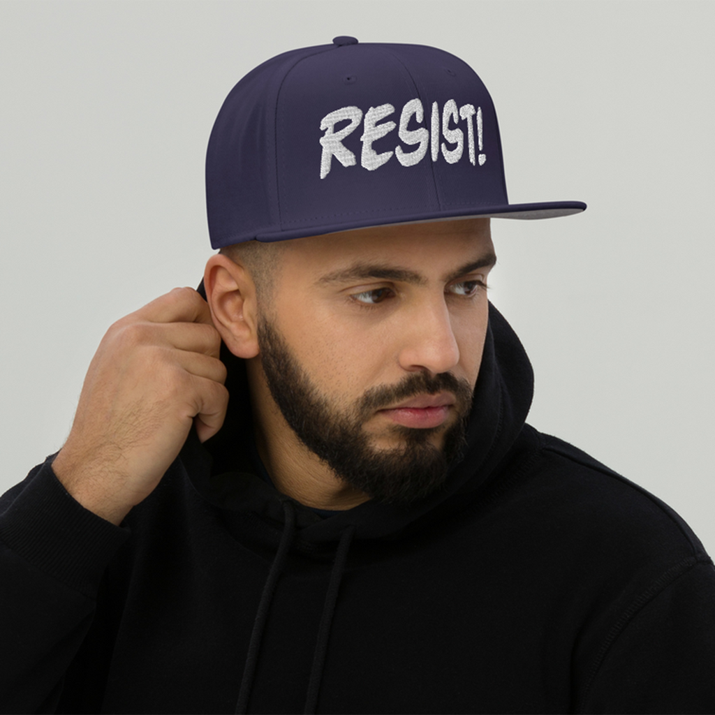 RESIST! SNAPBACK CAP/Navy blue