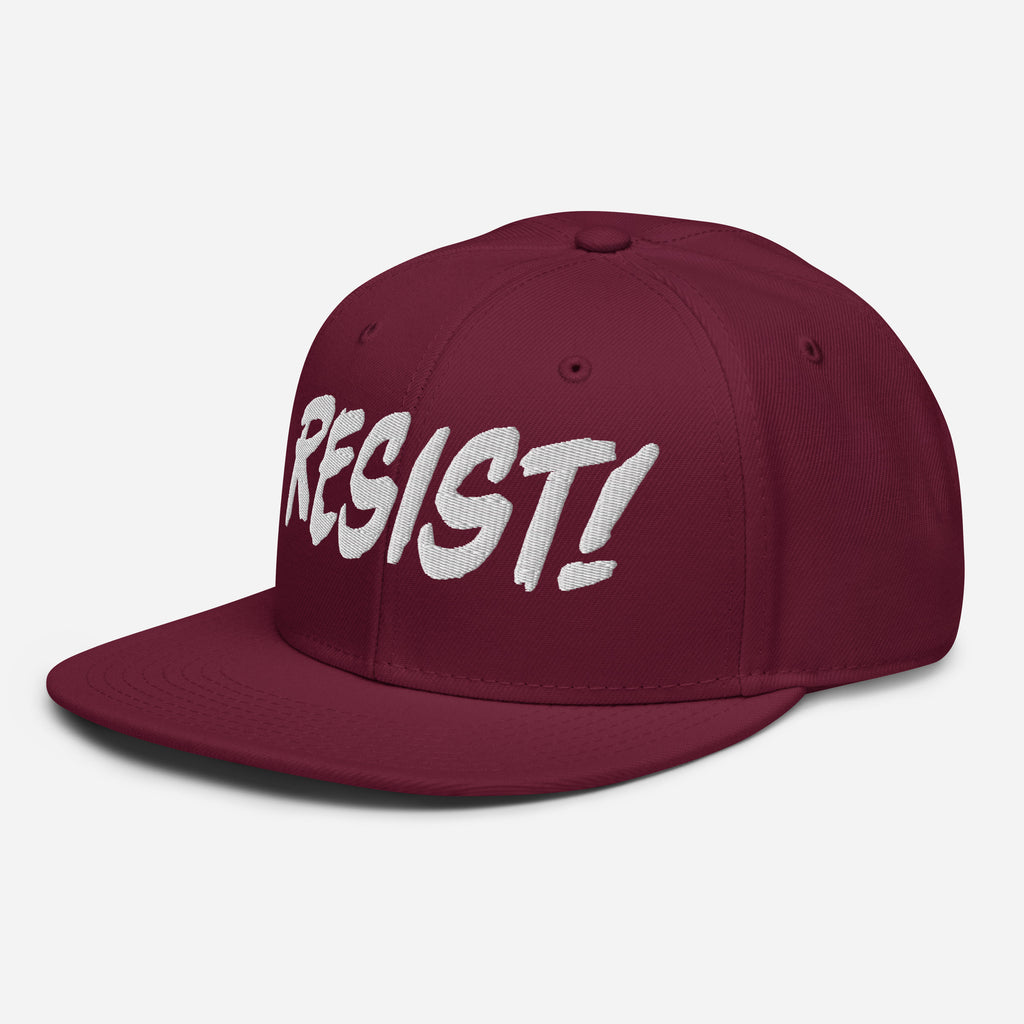 RESIST! SNAPBACK CAP/Burgundy maroon
