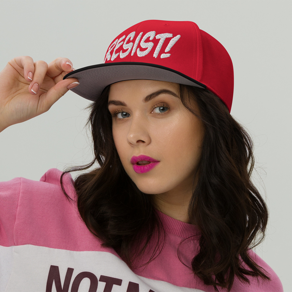 RESIST! SNAPBACK CAP/Black/Red/Red