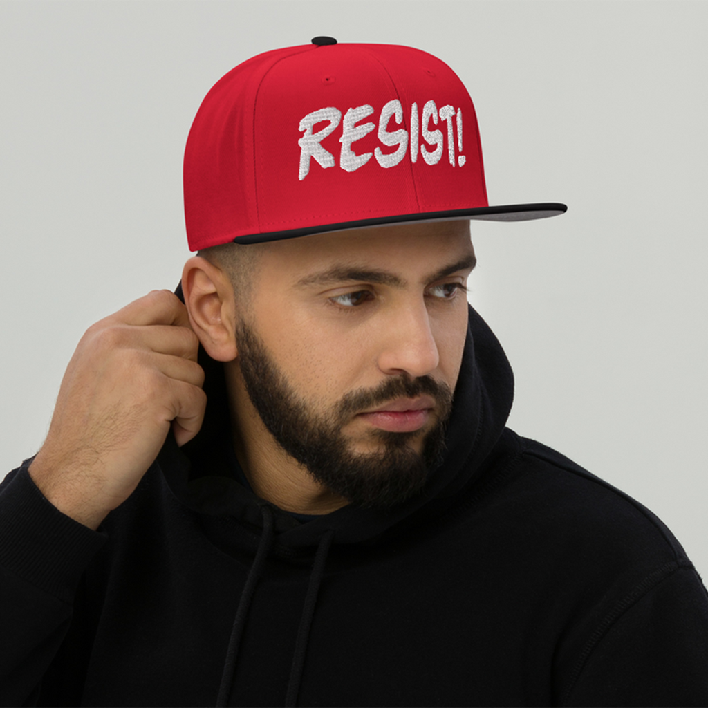 RESIST! SNAPBACK CAP/Black/Red/Red