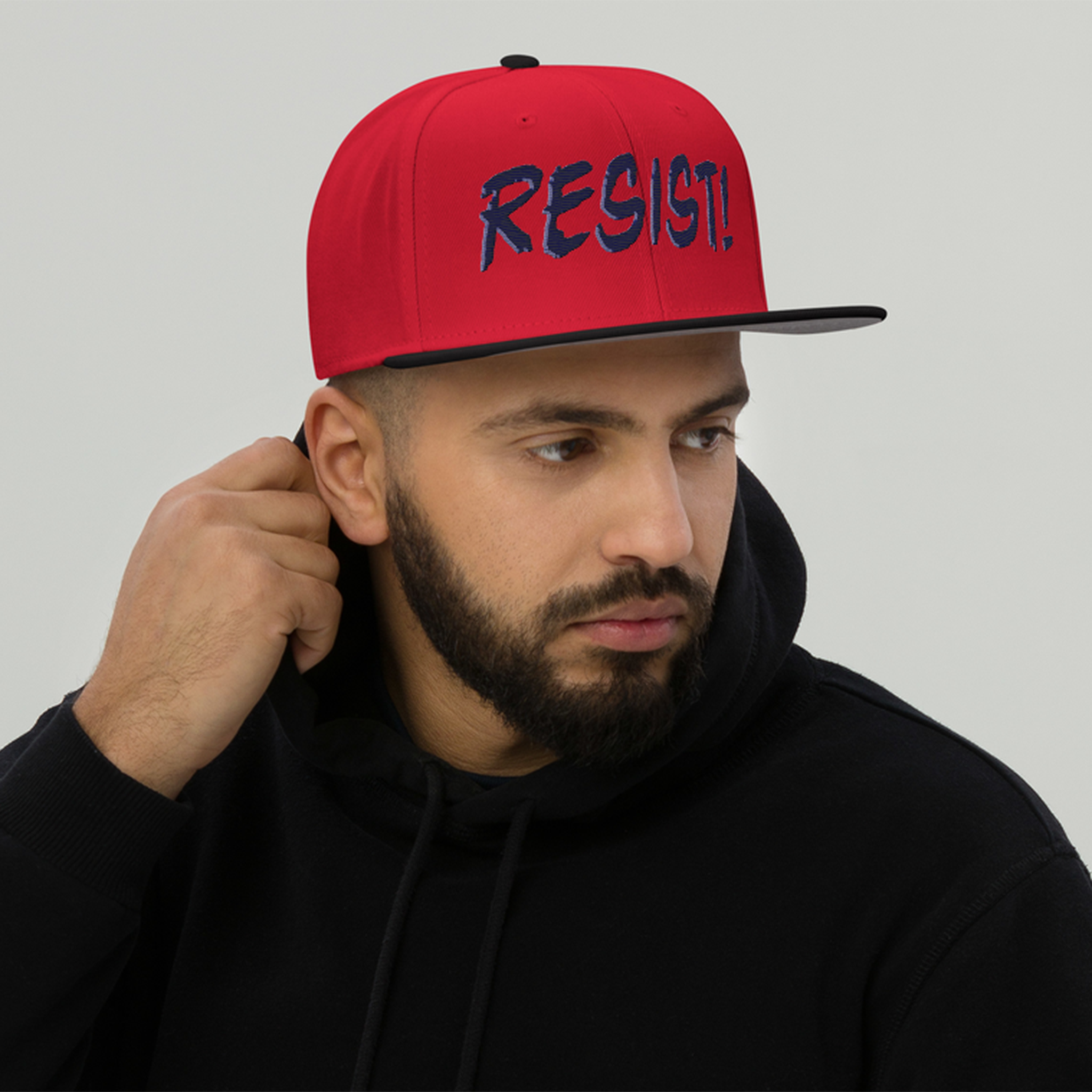 RESIST! SNAPBACK CAP/Black/Red/Red