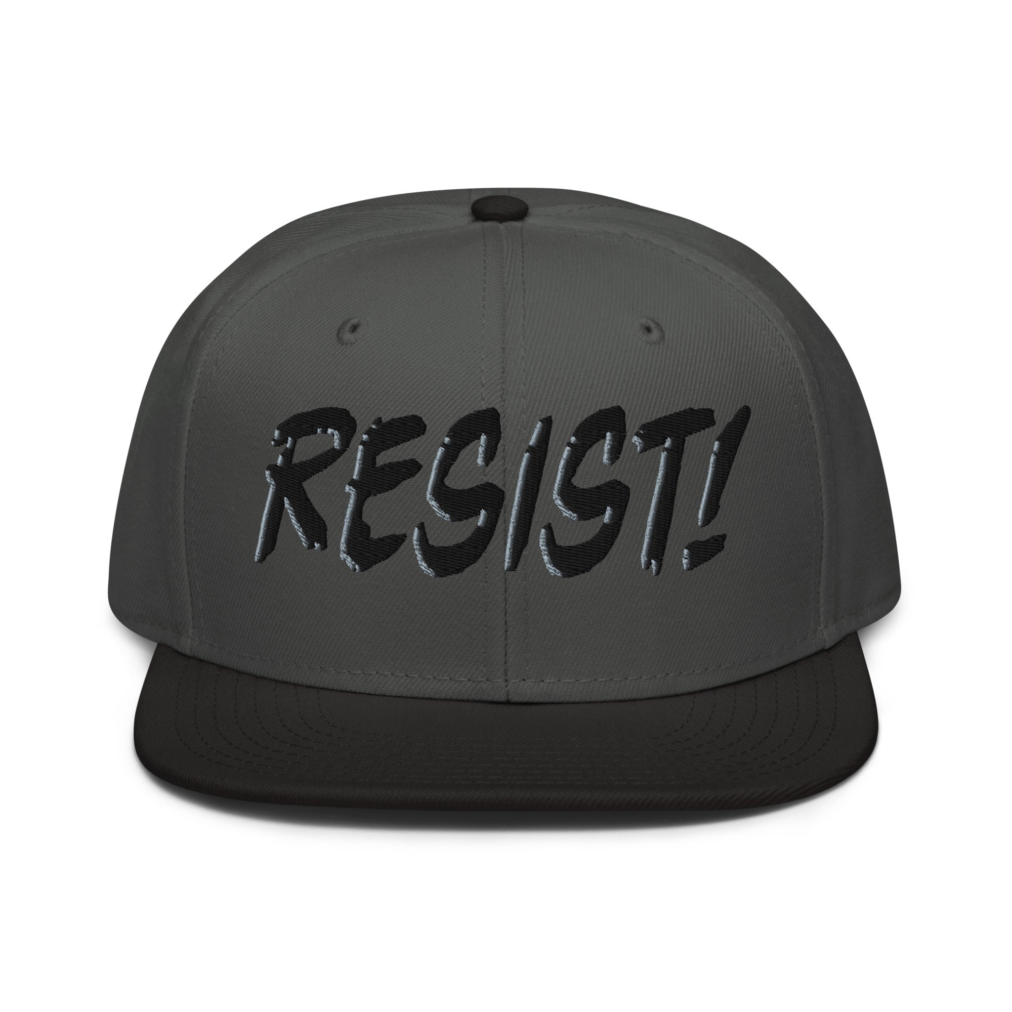 RESIST! SNAPBACK CAP/Black/Charcoal gray/Charcoal gray