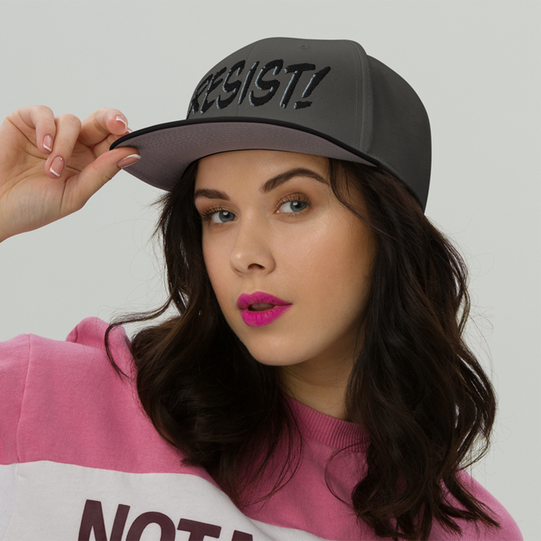 RESIST! SNAPBACK CAP/Black/Charcoal gray/Charcoal gray