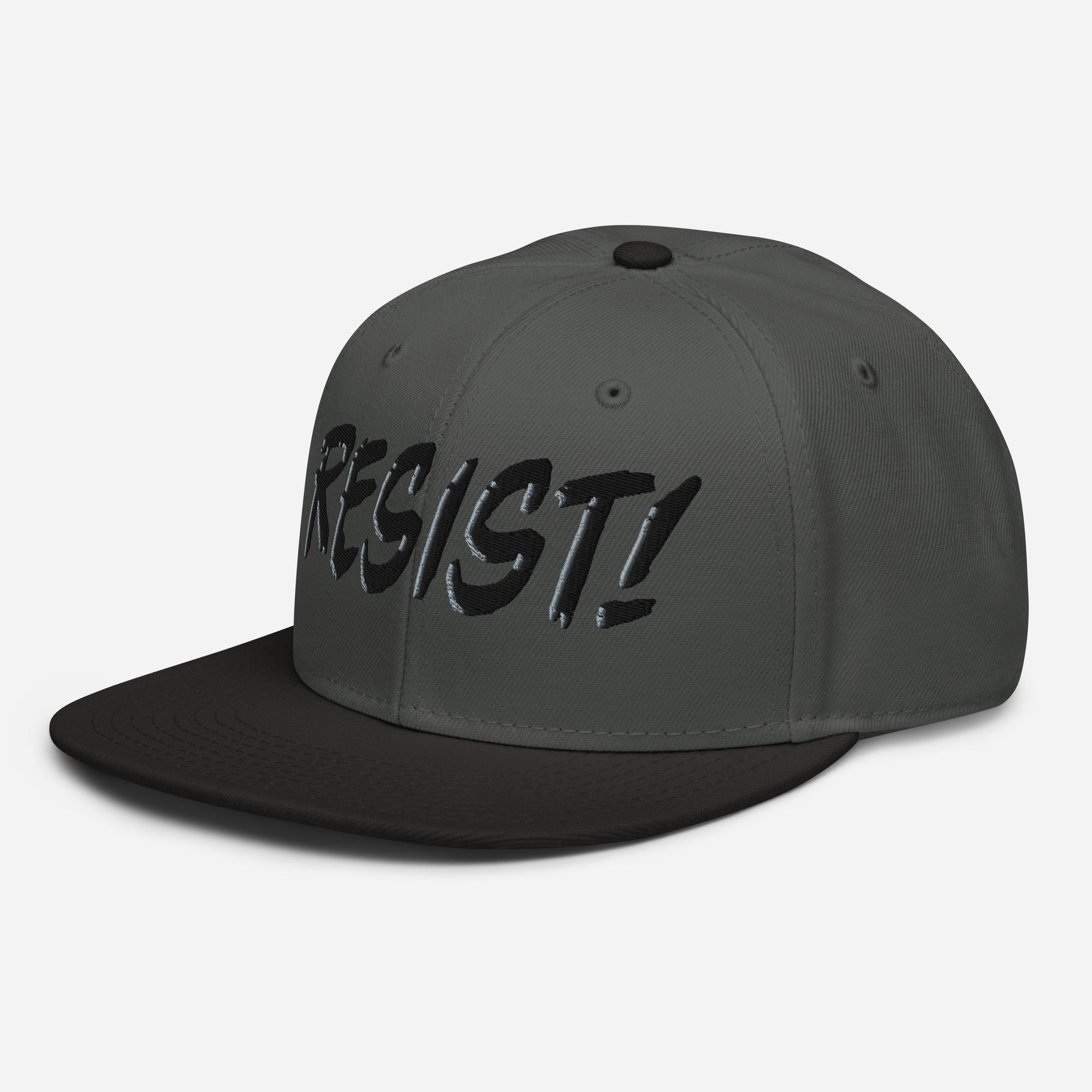RESIST! SNAPBACK CAP/Black/Charcoal gray/Charcoal gray