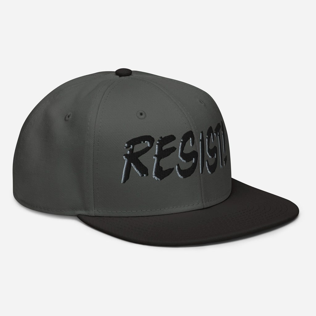 RESIST! SNAPBACK CAP/Black/Charcoal gray/Charcoal gray