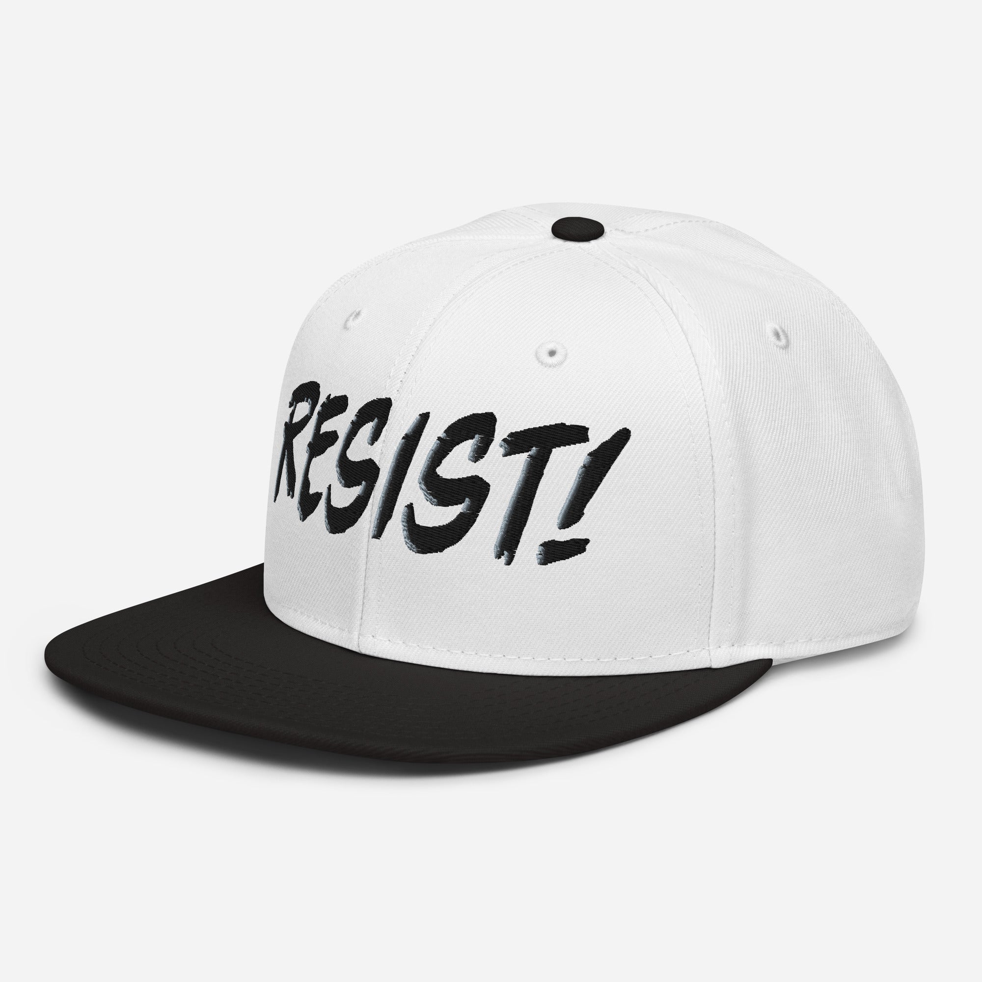 RESIST! SNAPBACK CAP/Black/White/White
