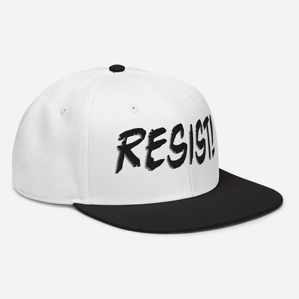 RESIST! SNAPBACK CAP/Black/White/White