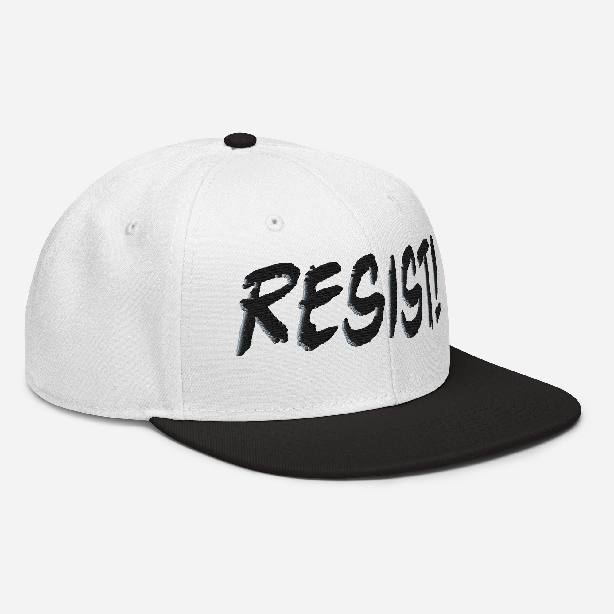 RESIST! SNAPBACK CAP/Black/White/White