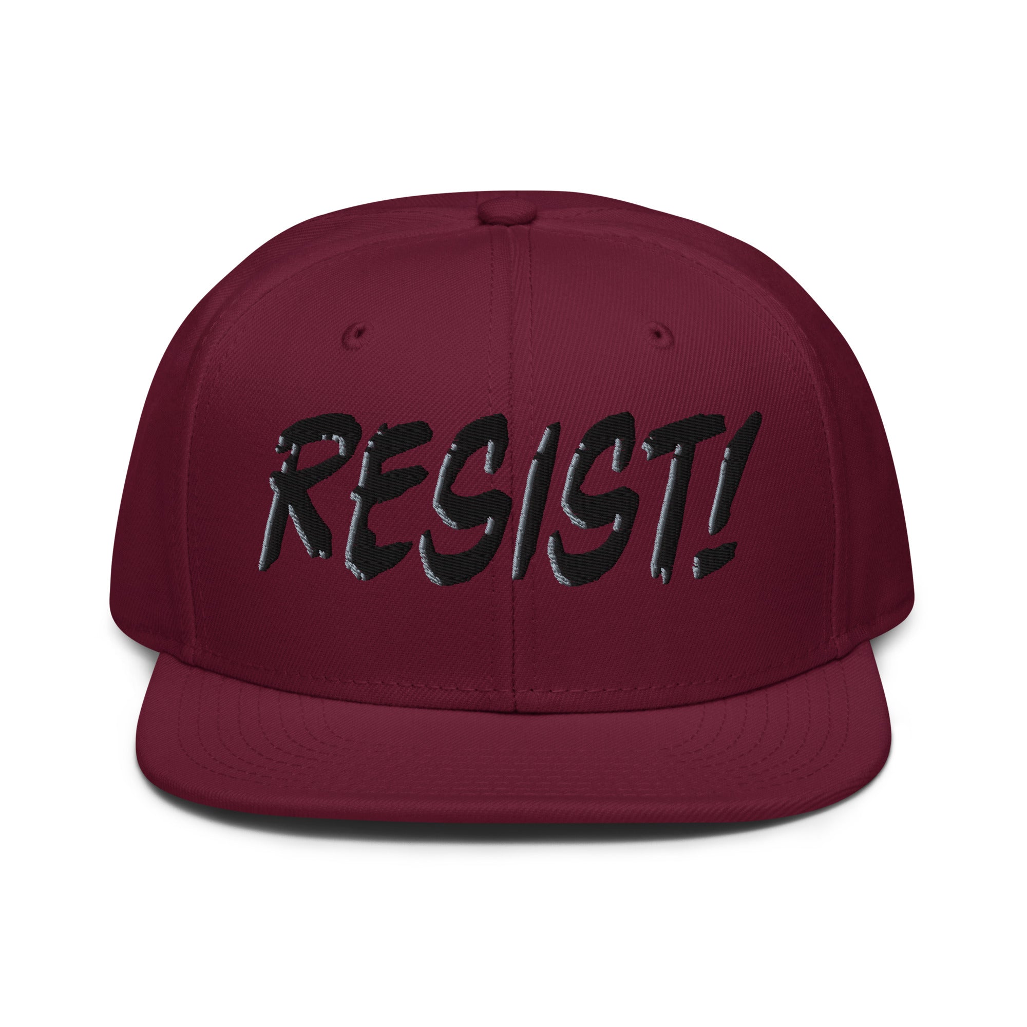 RESIST! SNAPBACK CAP/Burgundy maroon