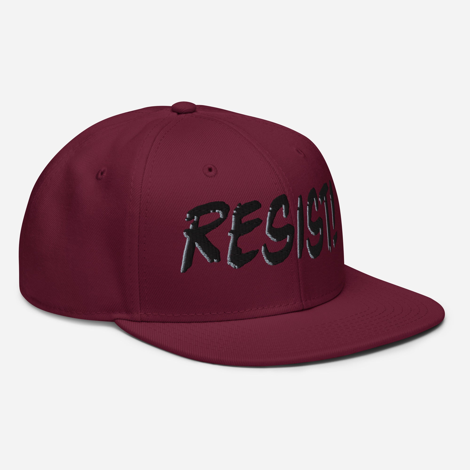 RESIST! SNAPBACK CAP/Burgundy maroon