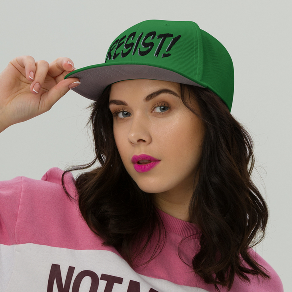 RESIST! SNAPBACK CAP/Kelly green