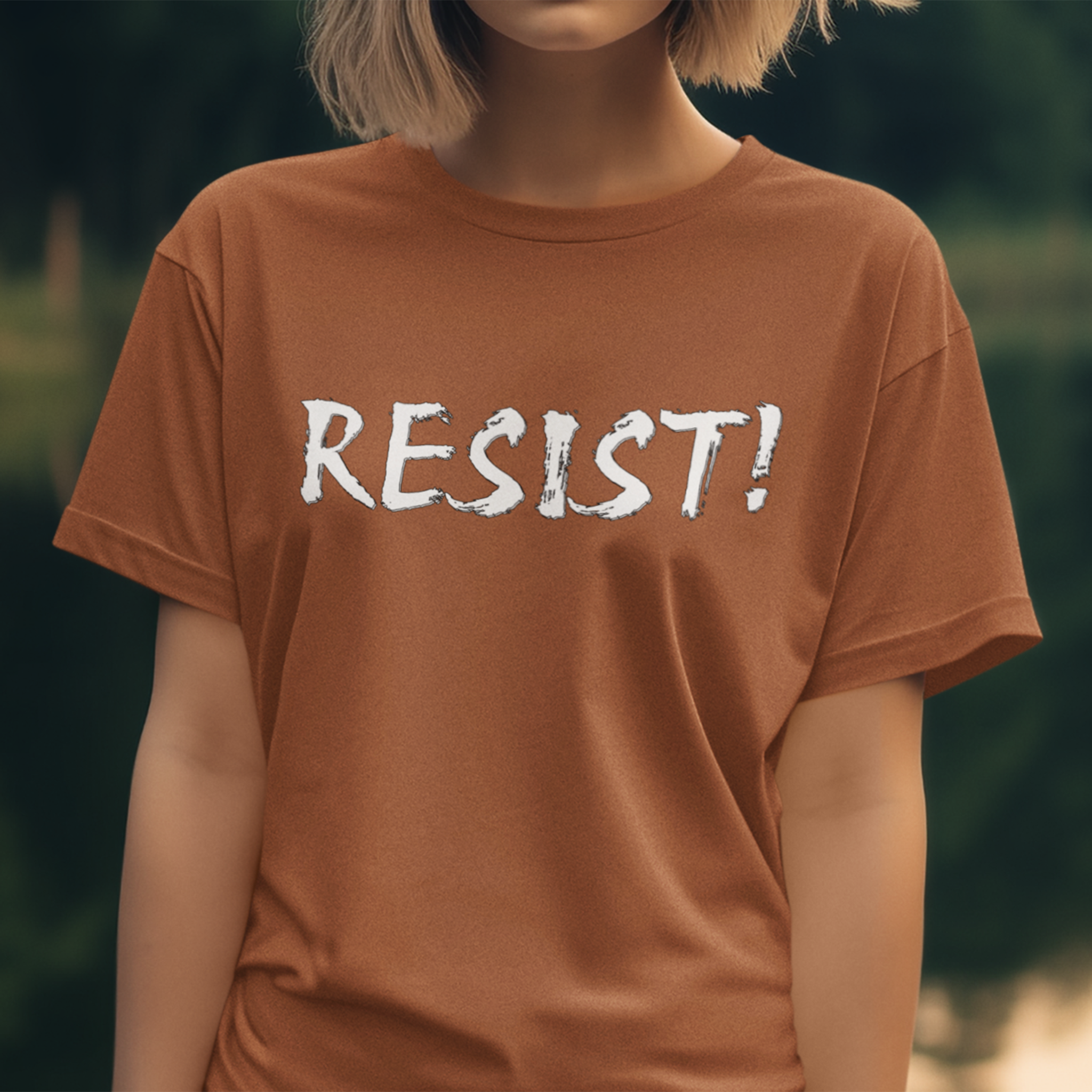 RESIST WHITE T-SHIRT/AUTUMN