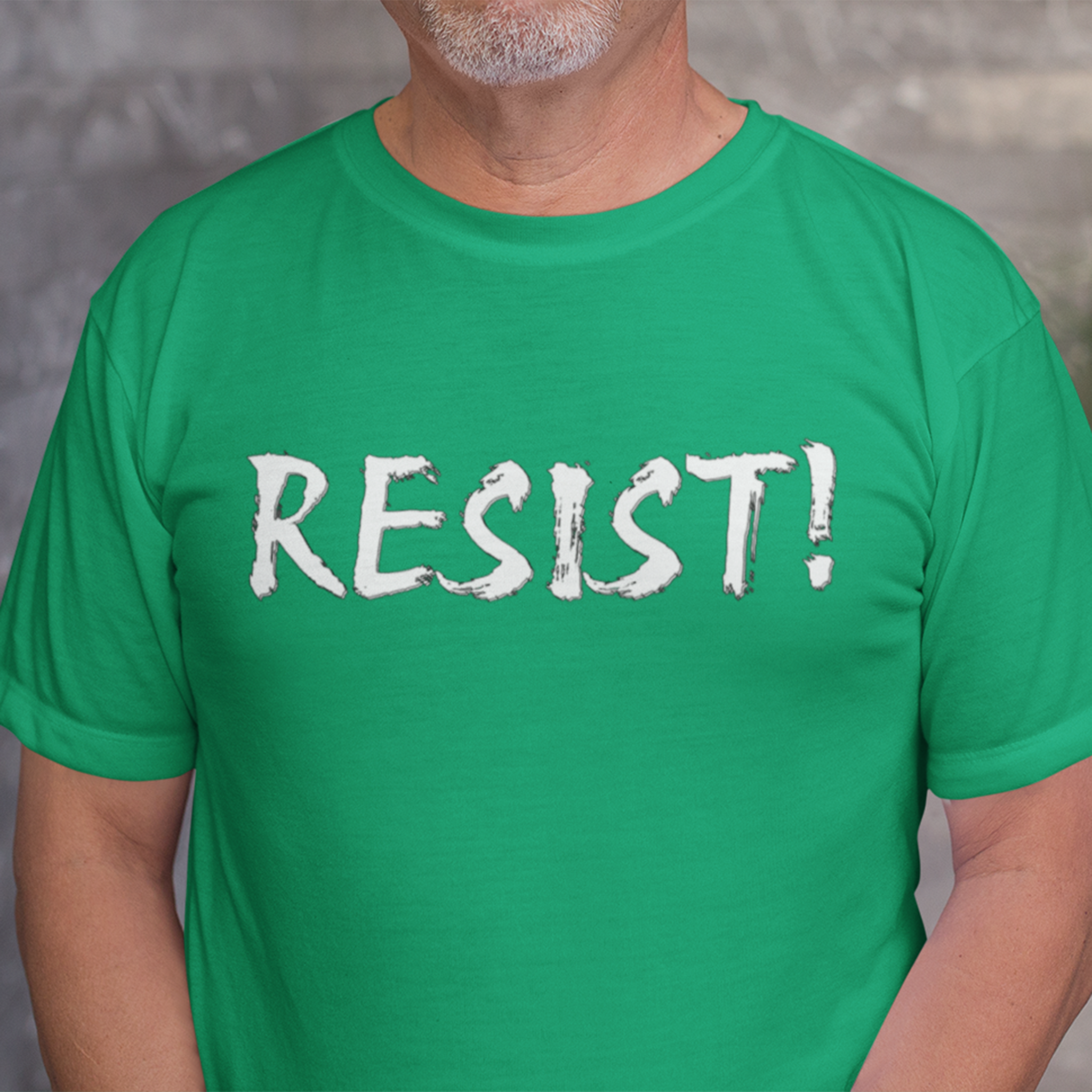 RESIST WHITE T-SHIRT/HEATHER KELLY