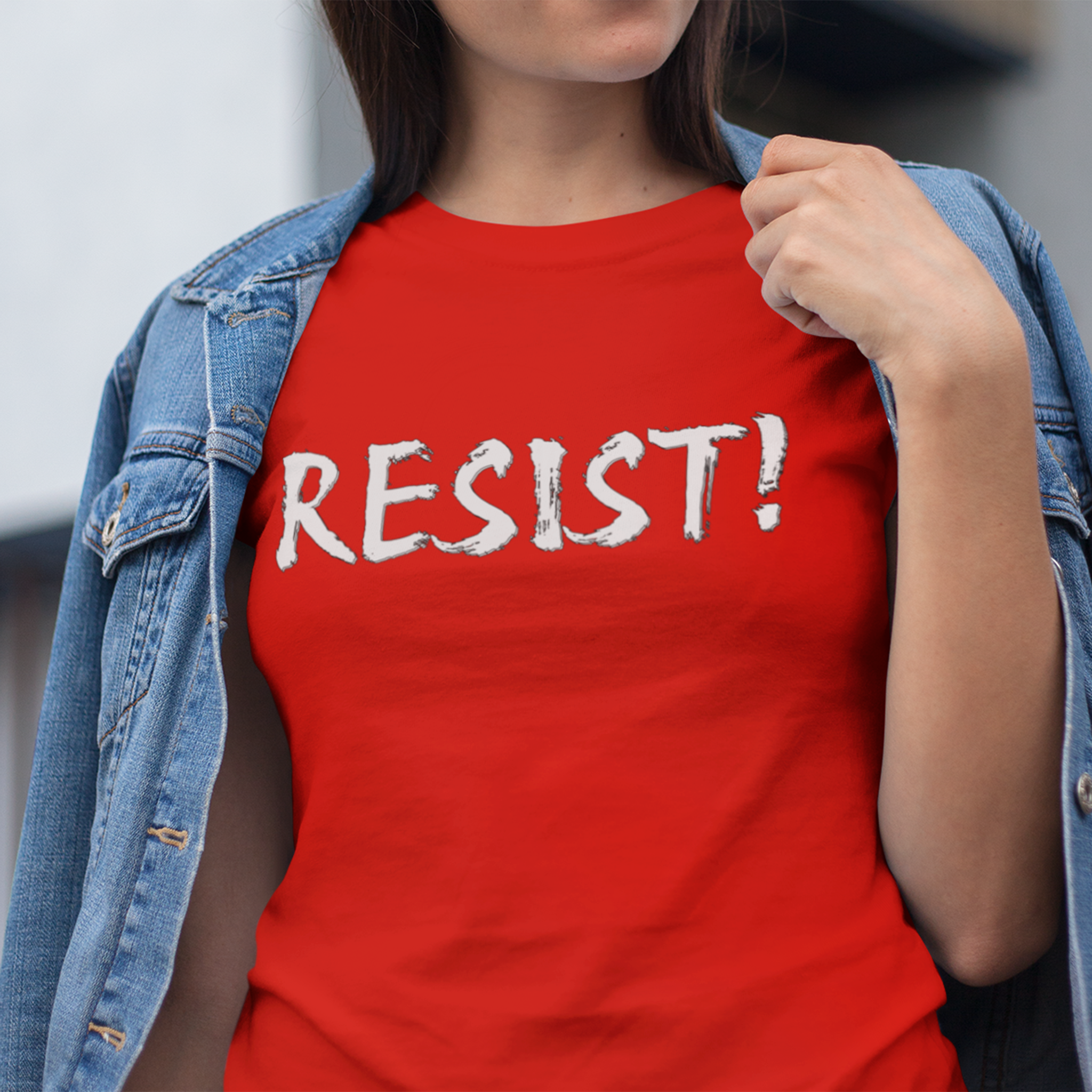 RESIST WHITE T-SHIRT/RED